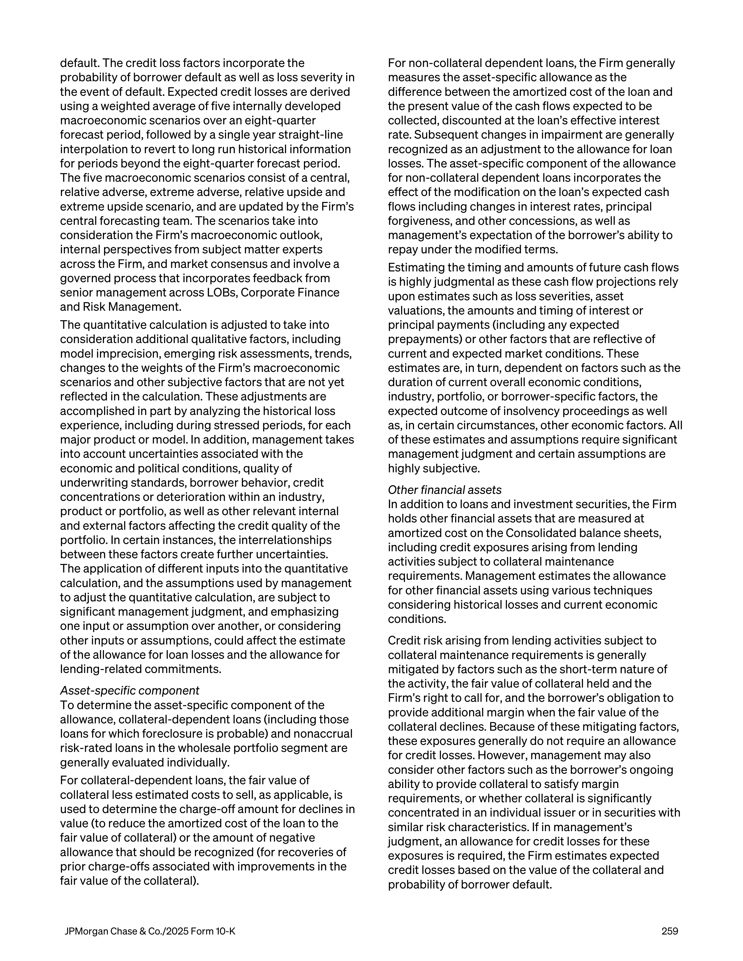 JPMorgan Chase Annual Report — page 291