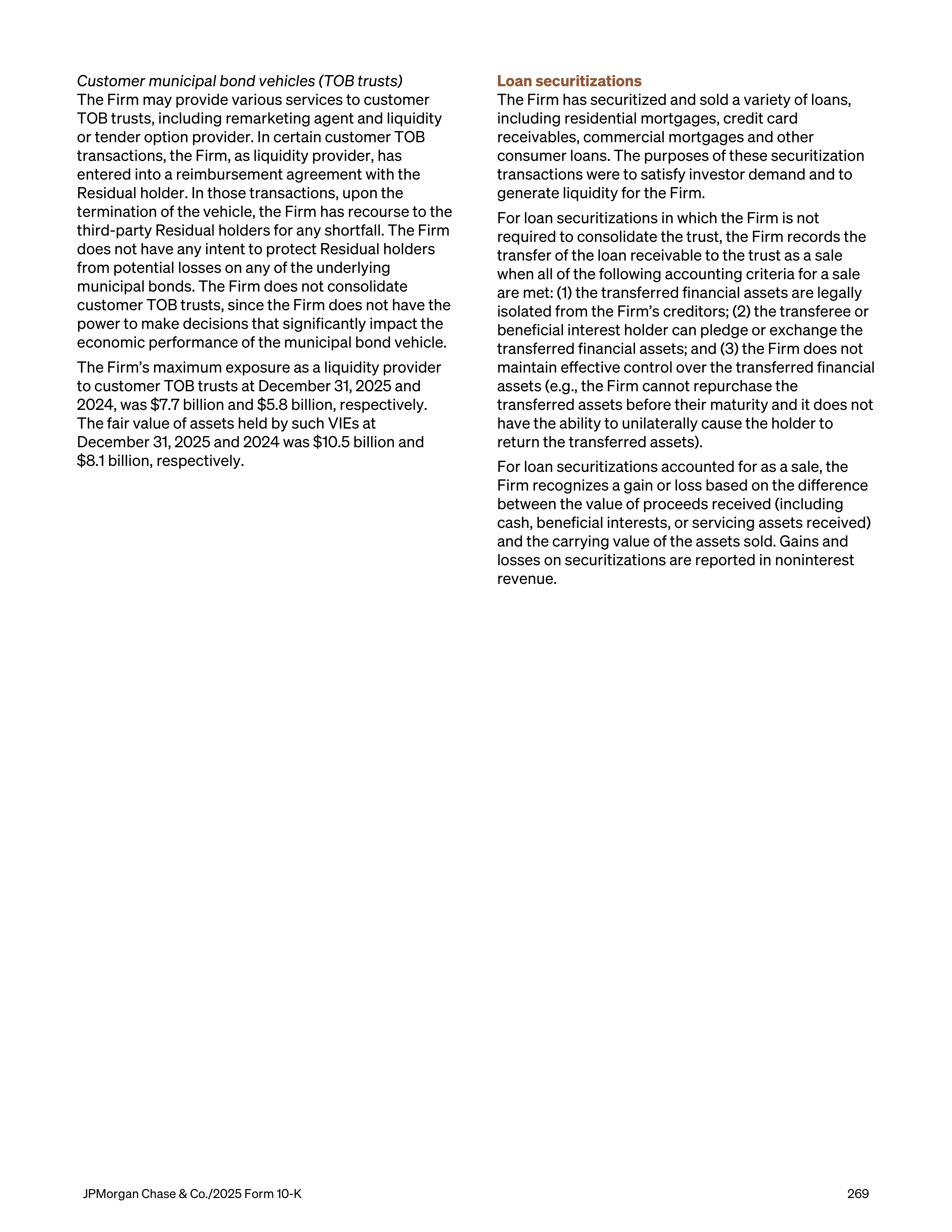 JPMorgan Chase Annual Report — page 301