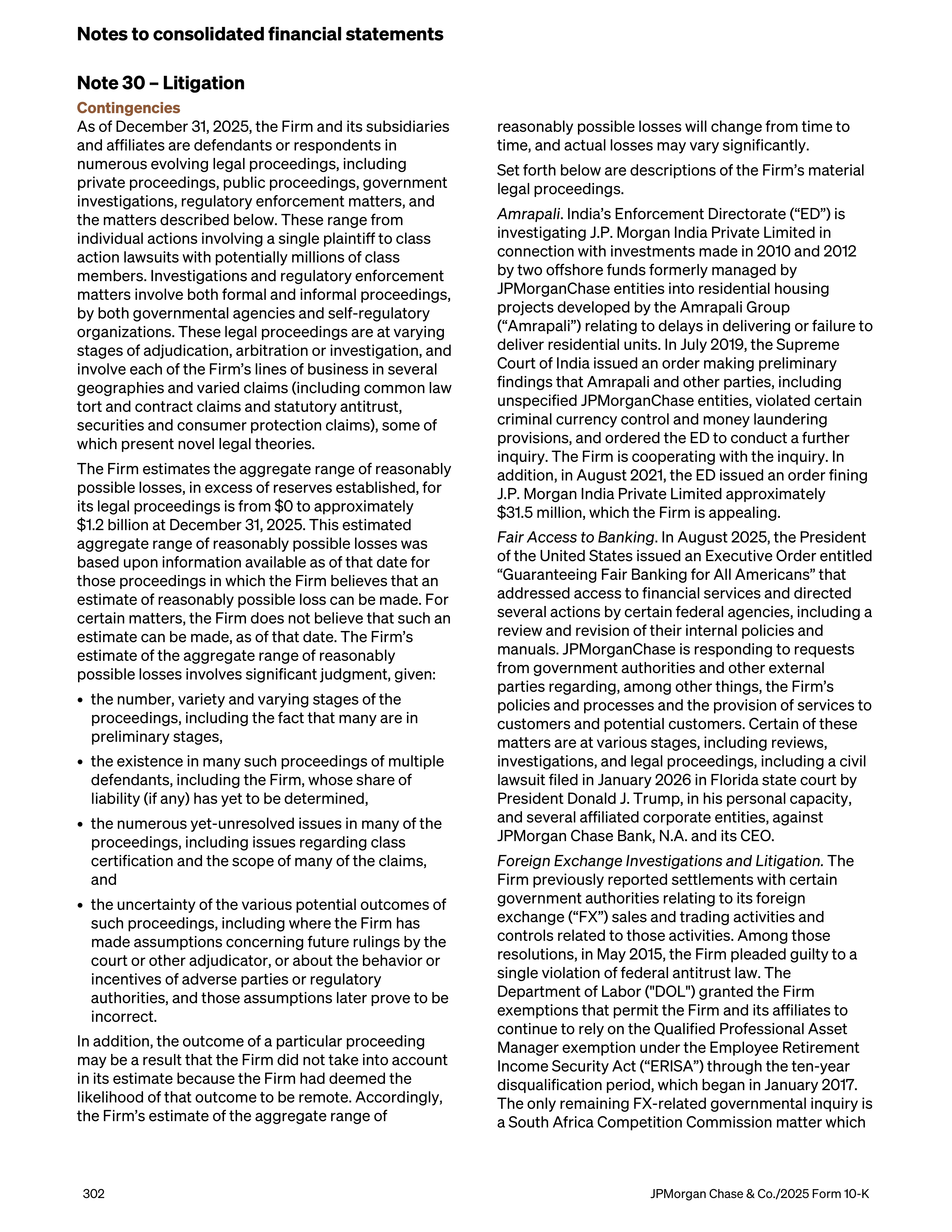 JPMorgan Chase Annual Report — page 334