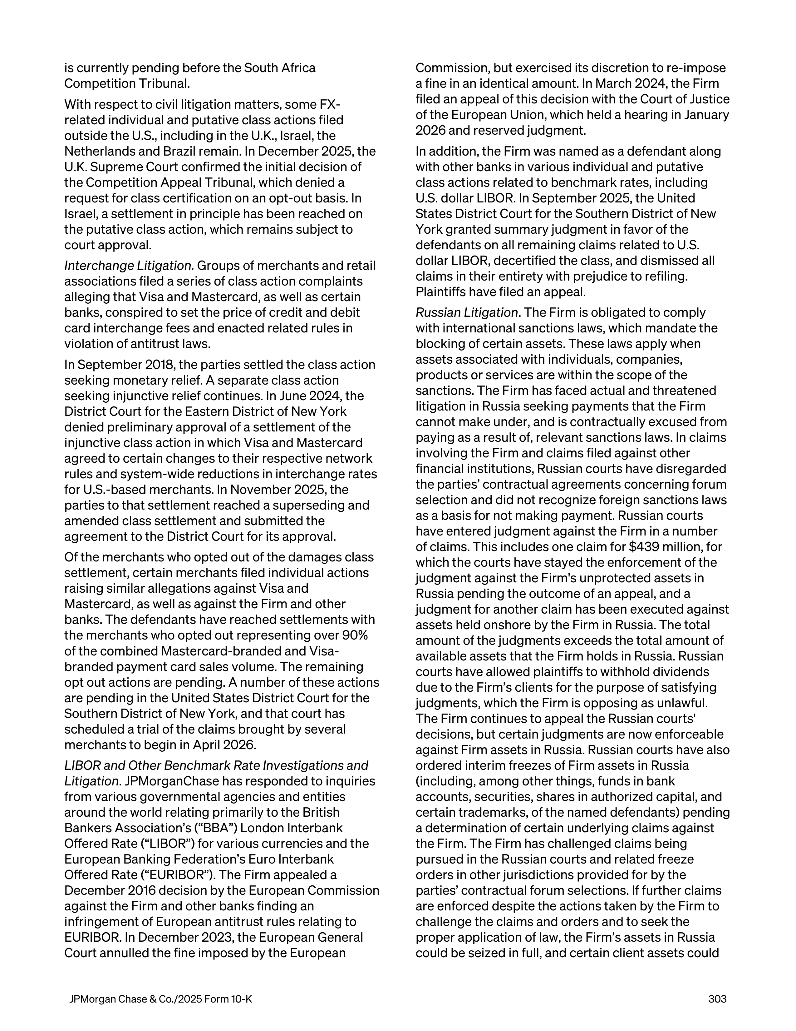 JPMorgan Chase Annual Report — page 335