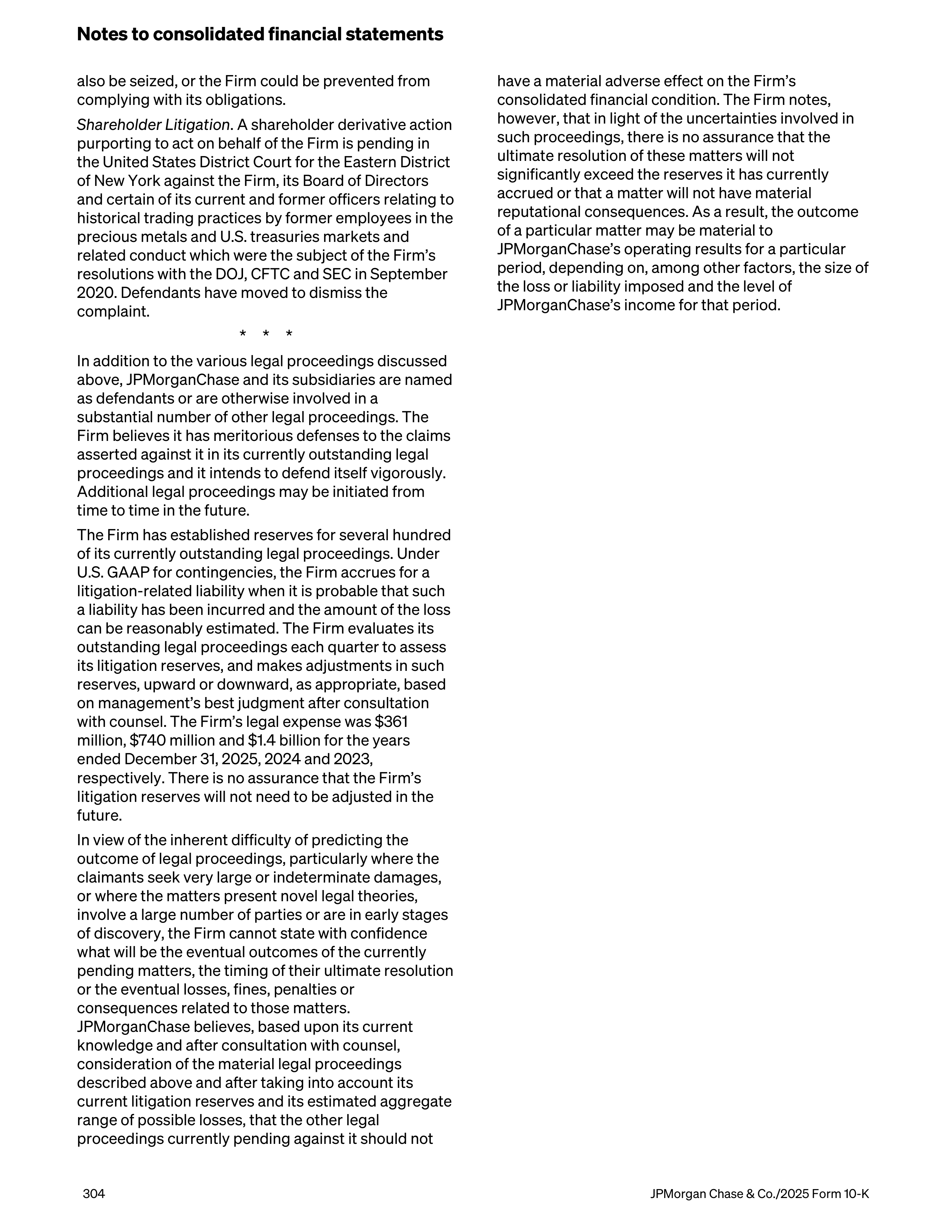 JPMorgan Chase Annual Report — page 336