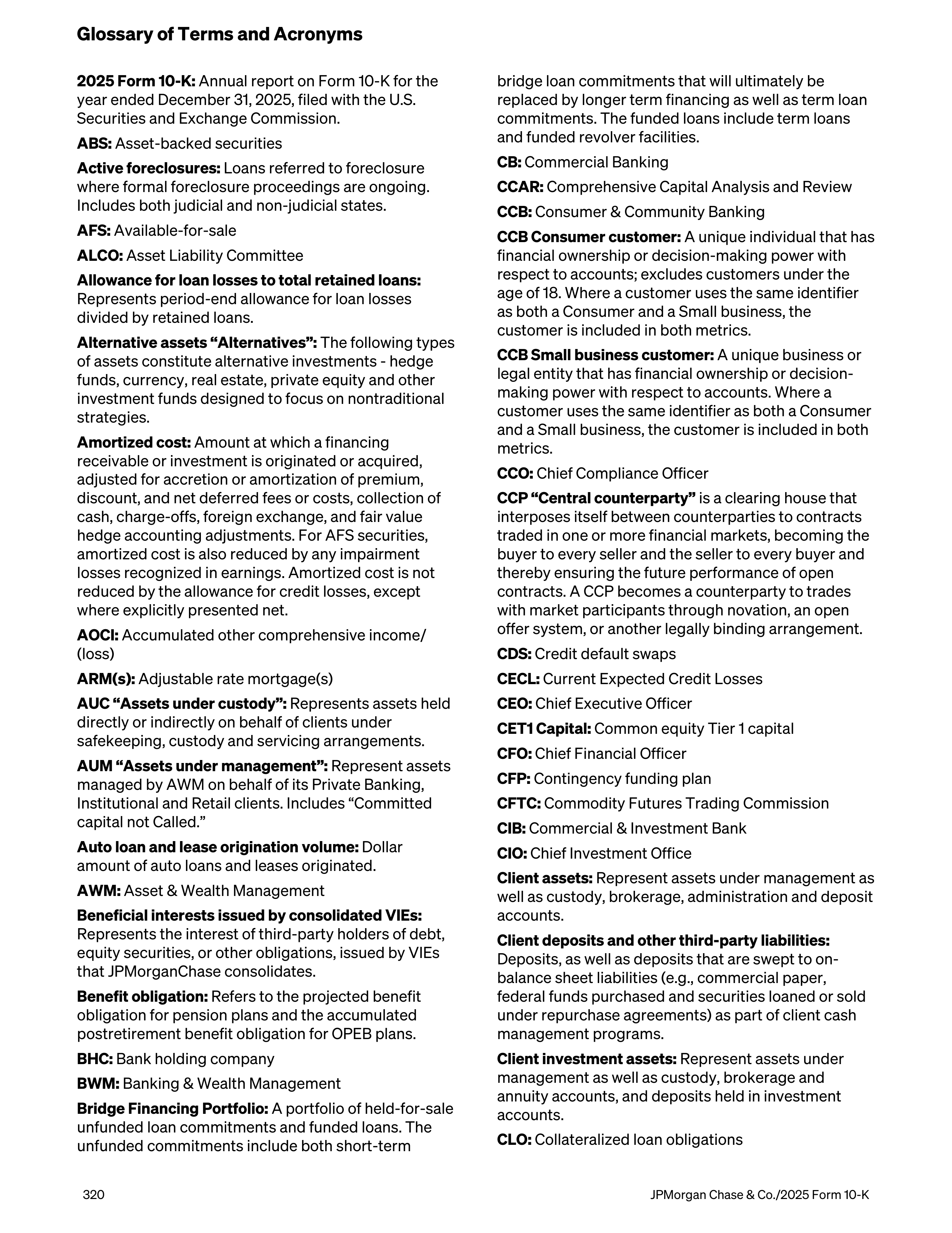 JPMorgan Chase Annual Report — page 352