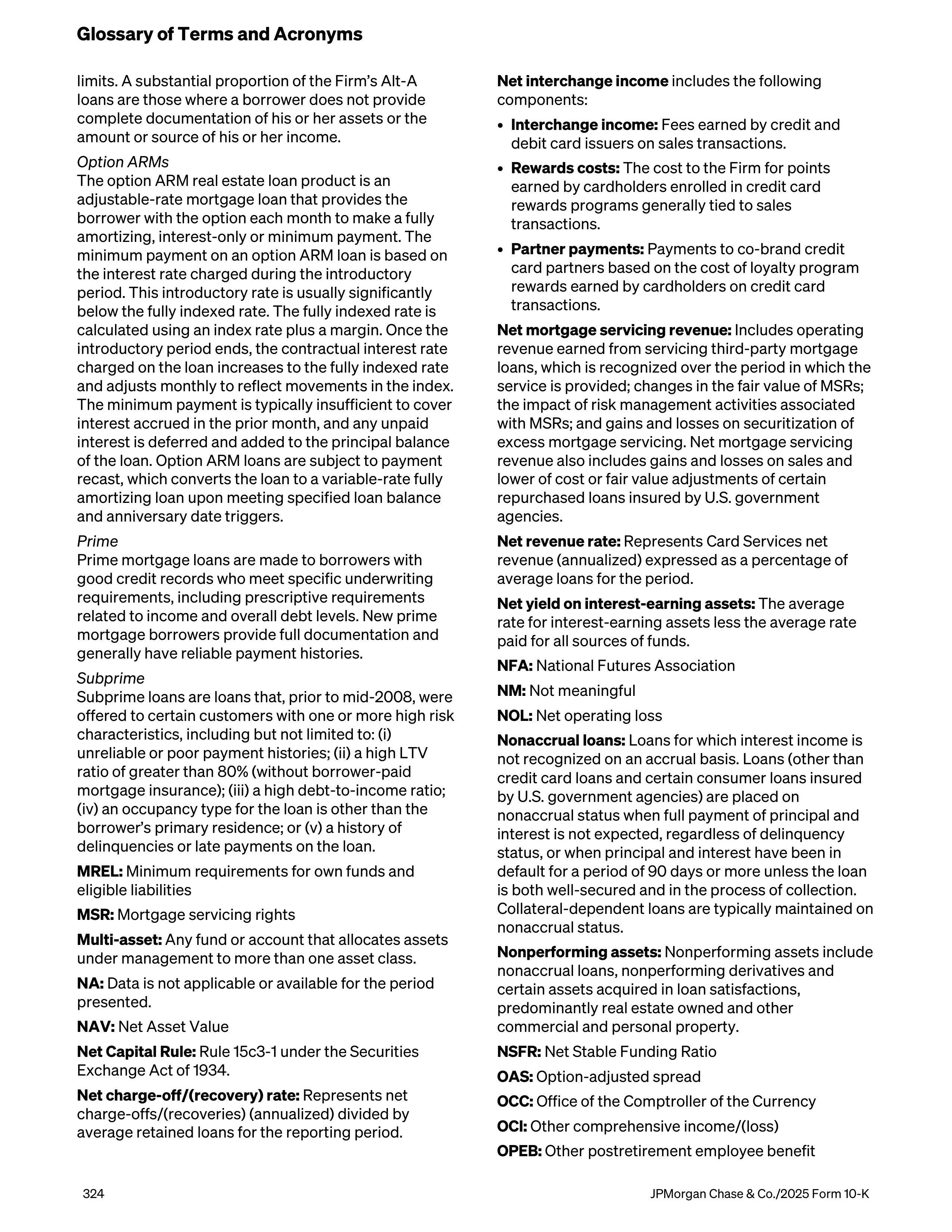 JPMorgan Chase Annual Report — page 356