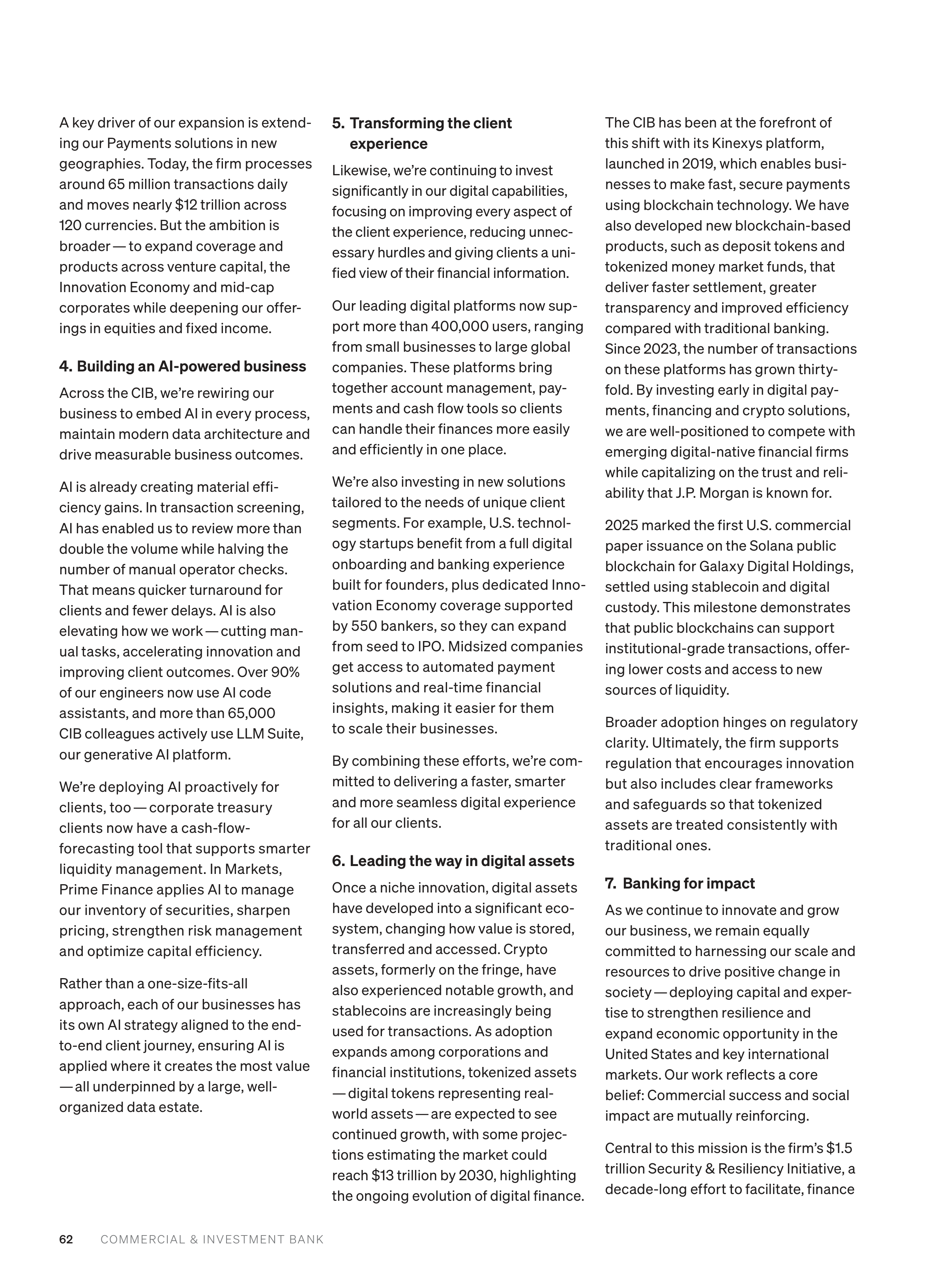 JPMorgan Chase Annual Report — page 64