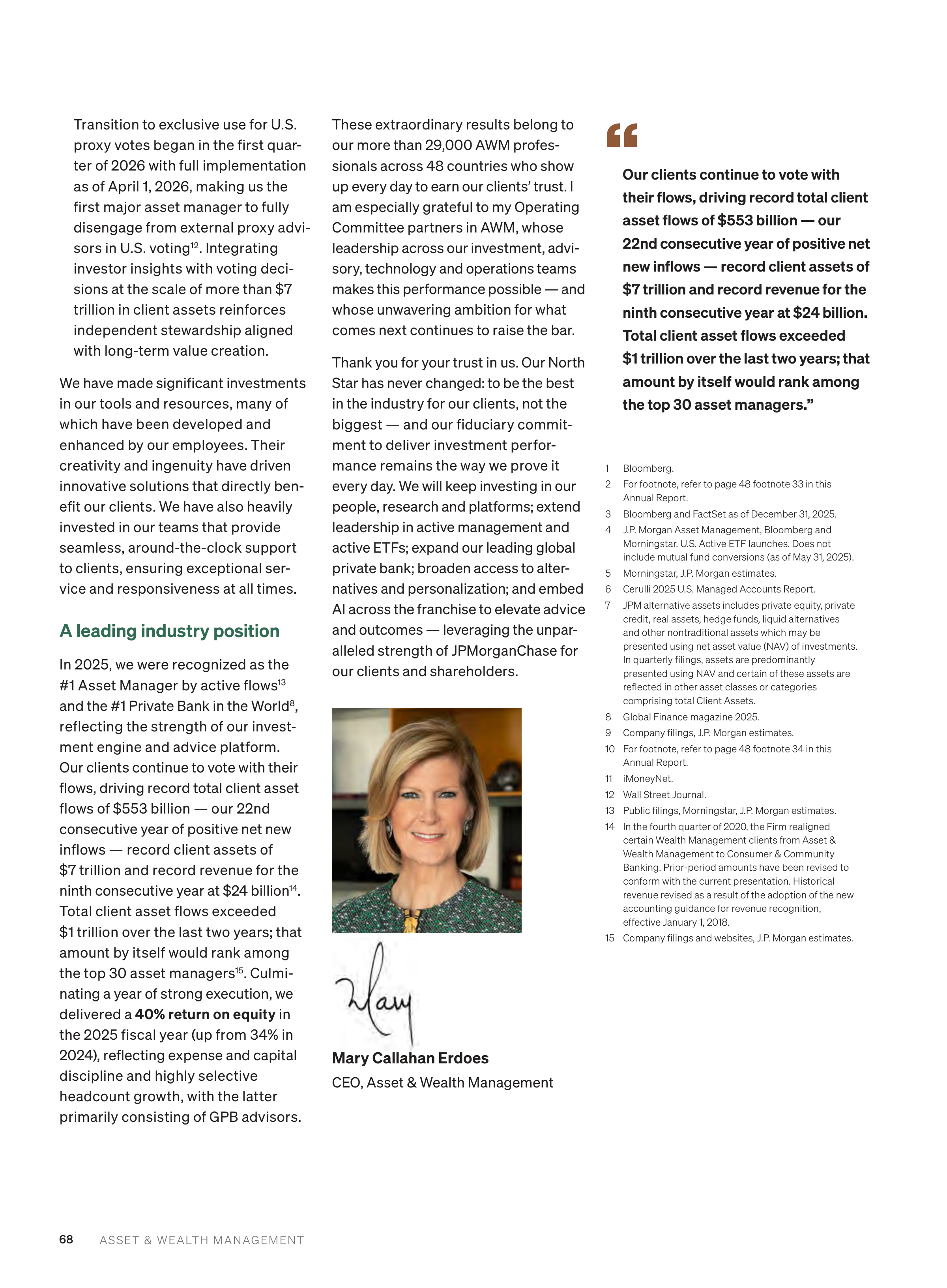 JPMorgan Chase Annual Report — page 70