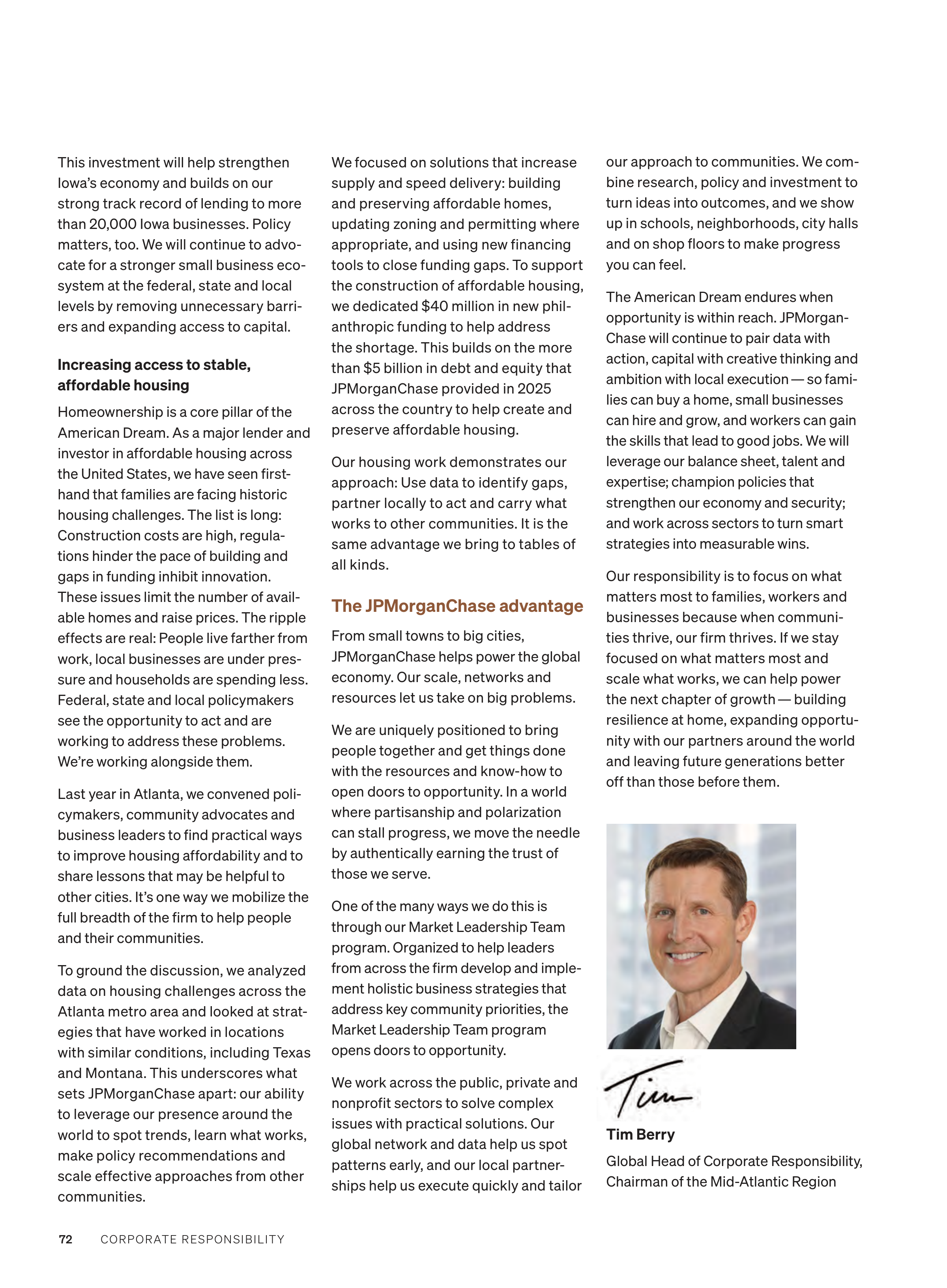 JPMorgan Chase Annual Report — page 74