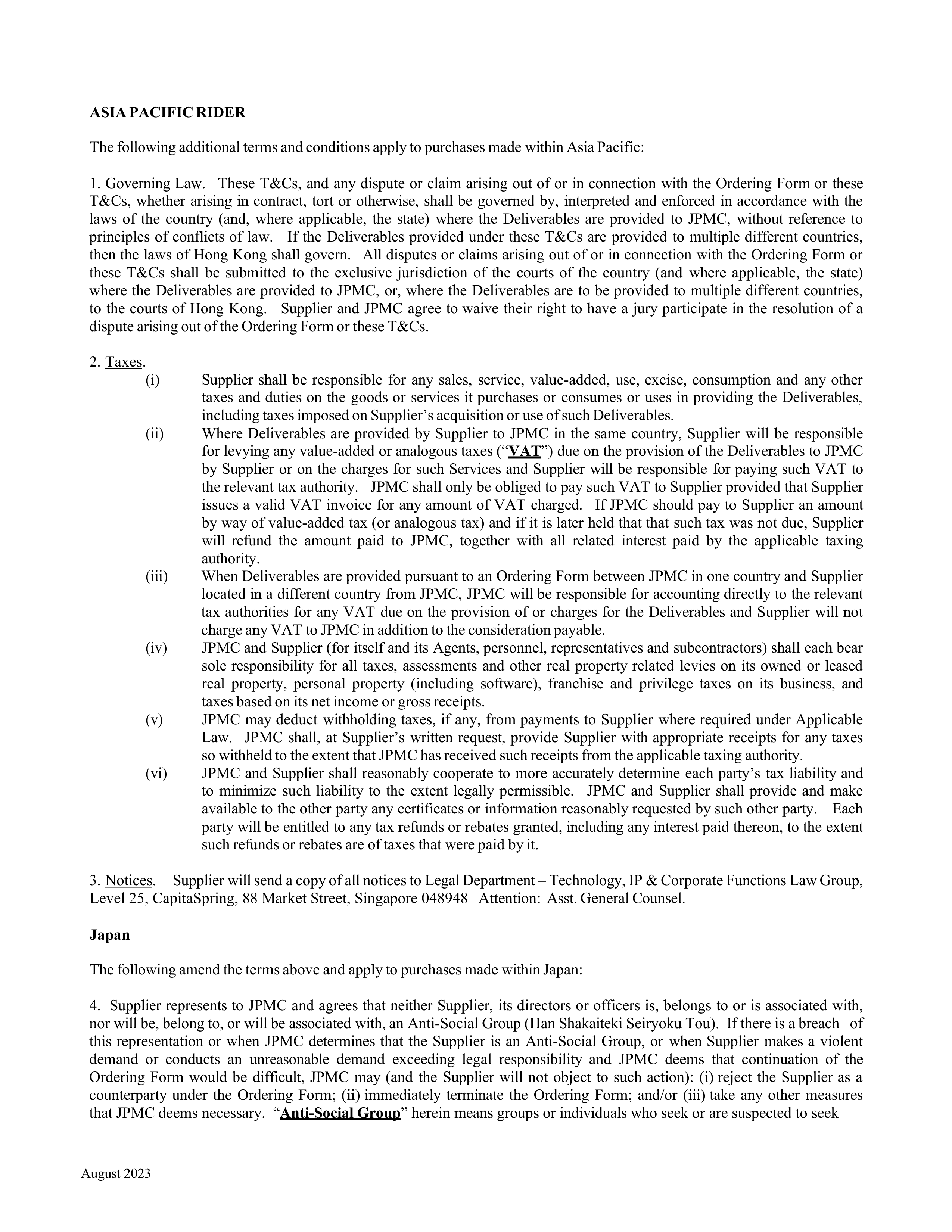 JPMorgan Chase & Co Purchase Order — page 13