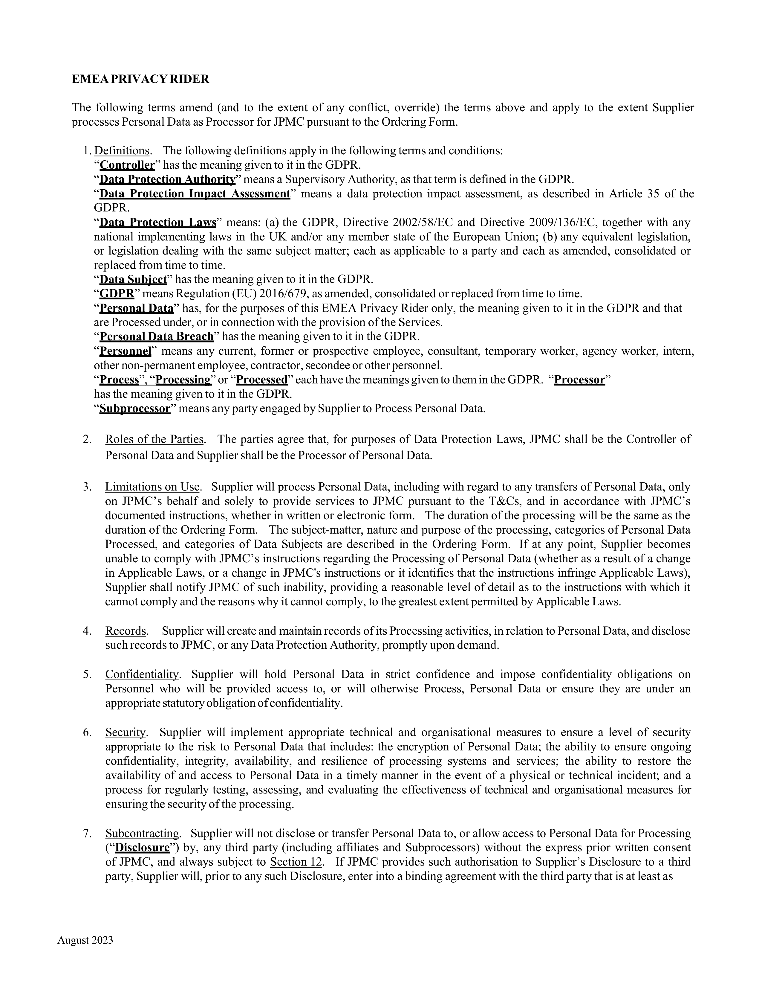 JPMorgan Chase & Co Purchase Order — page 15