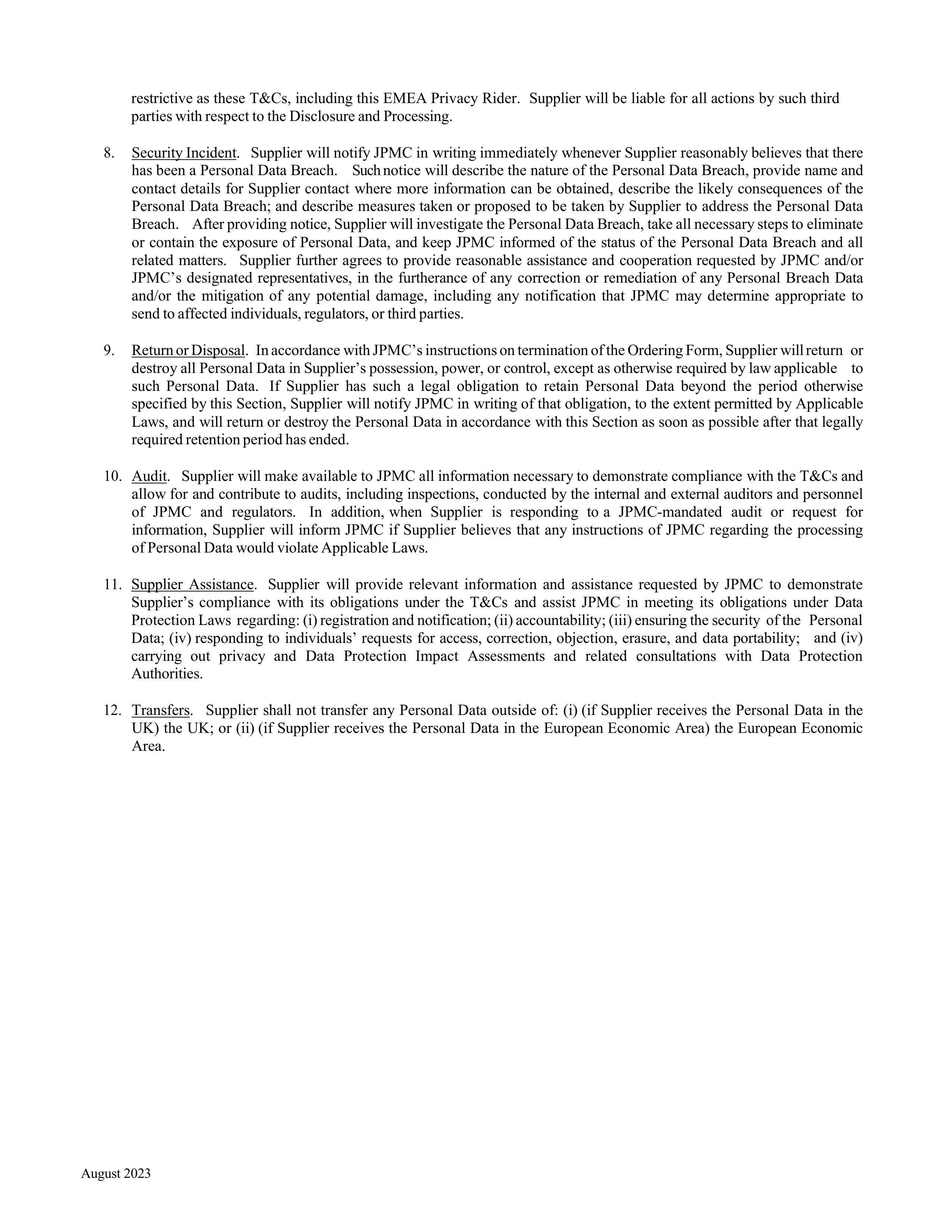 JPMorgan Chase & Co Purchase Order — page 16