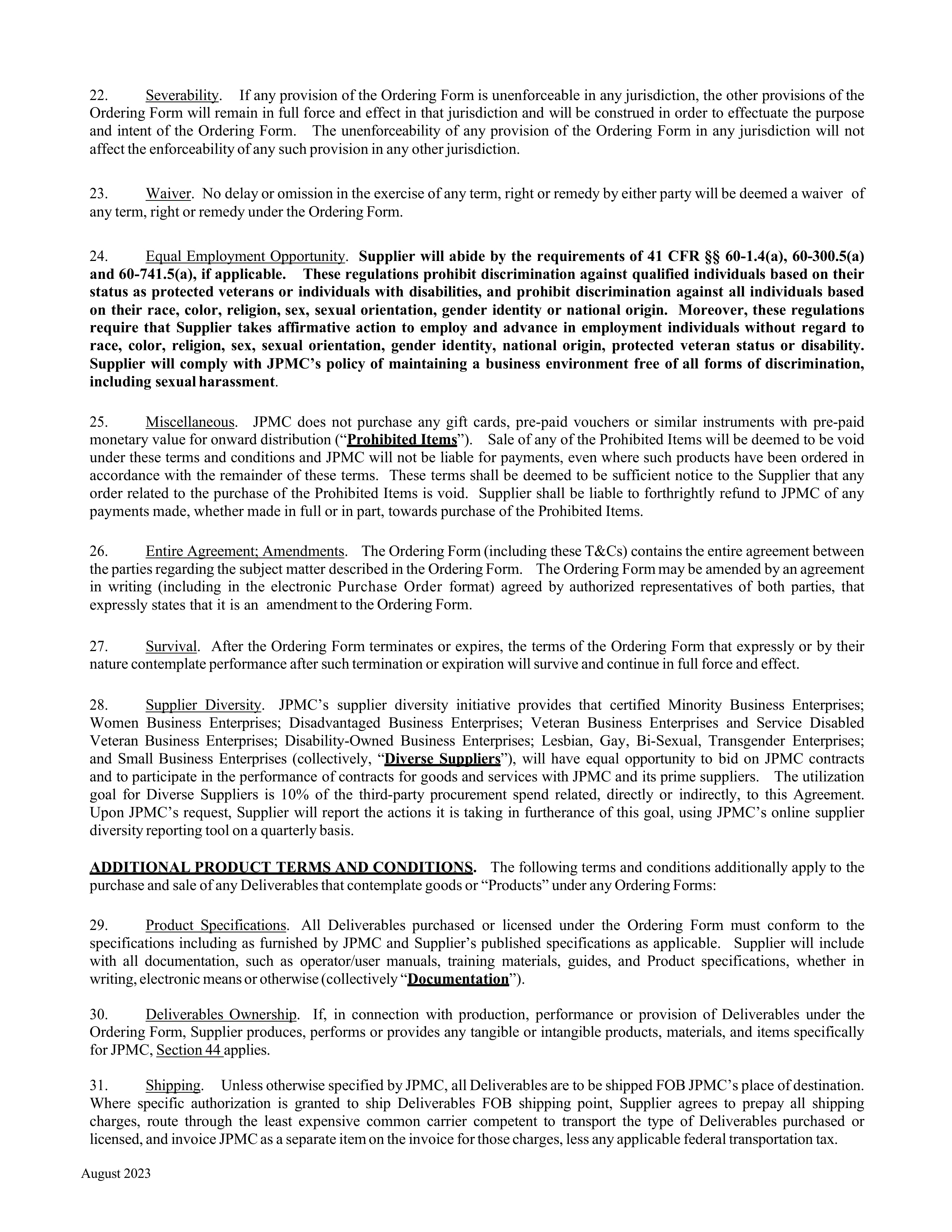 JPMorgan Chase & Co Purchase Order — page 4