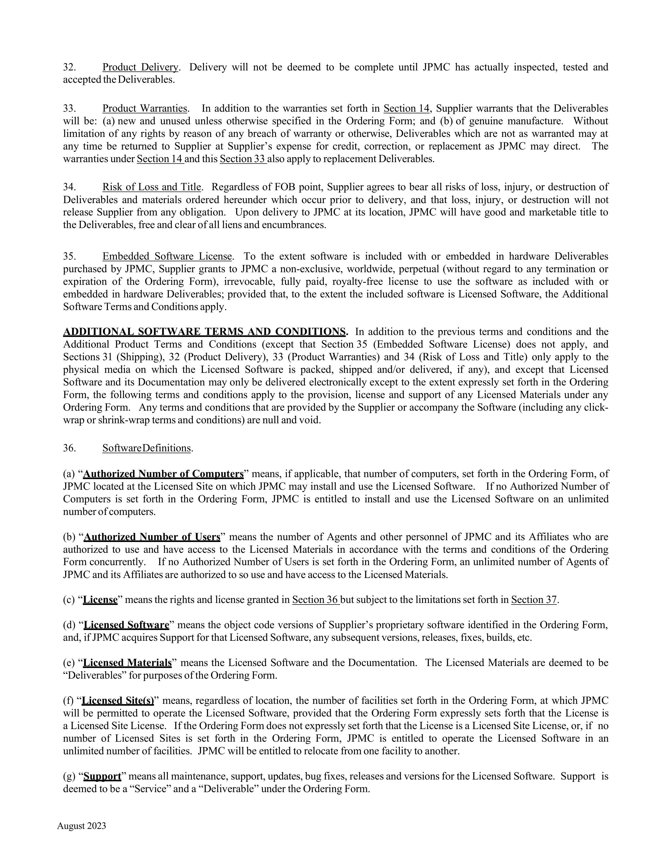 JPMorgan Chase & Co Purchase Order — page 5
