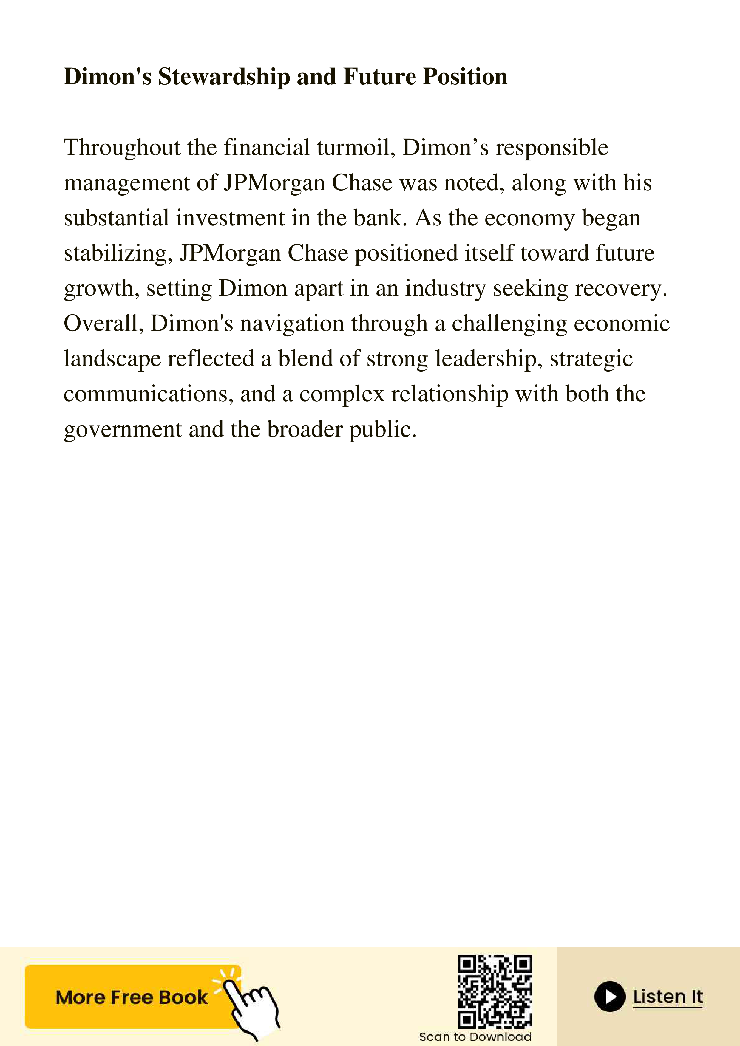 JPMorgan Chase Jamie Dimon Last Man Standing Biography — page 63
