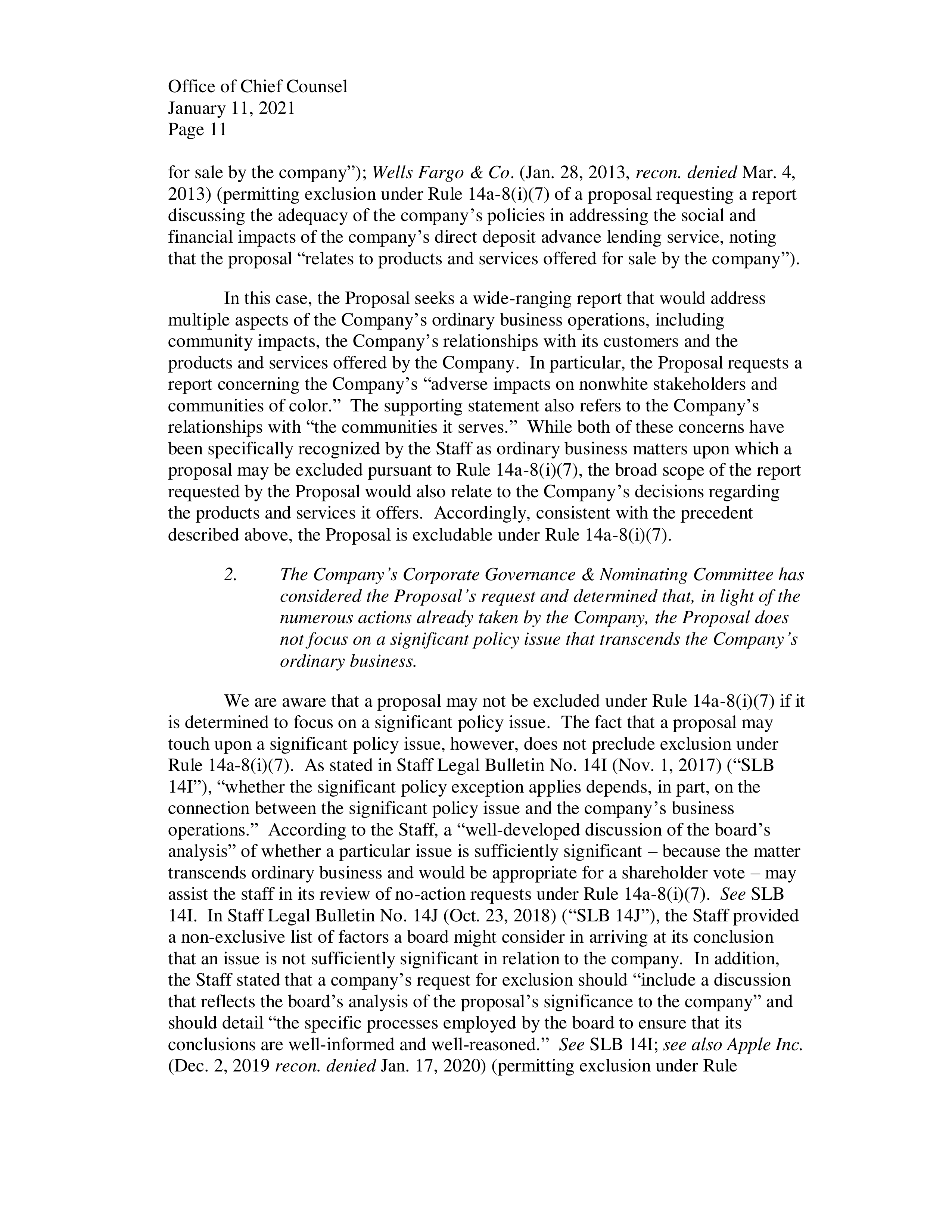 JPMorgan Chase Proposal  — page 11