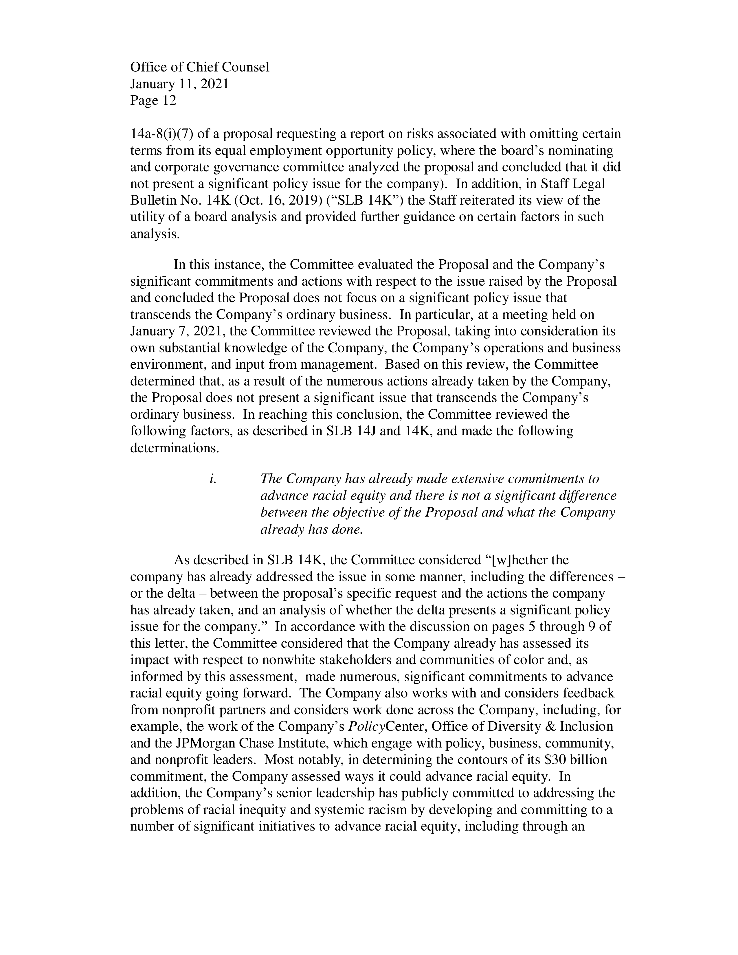 JPMorgan Chase Proposal  — page 12