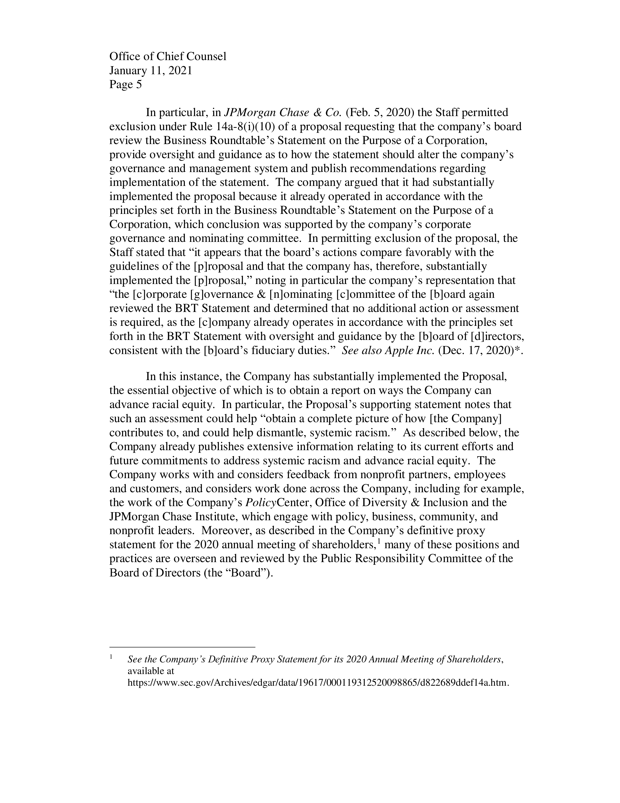 JPMorgan Chase Proposal  — page 5