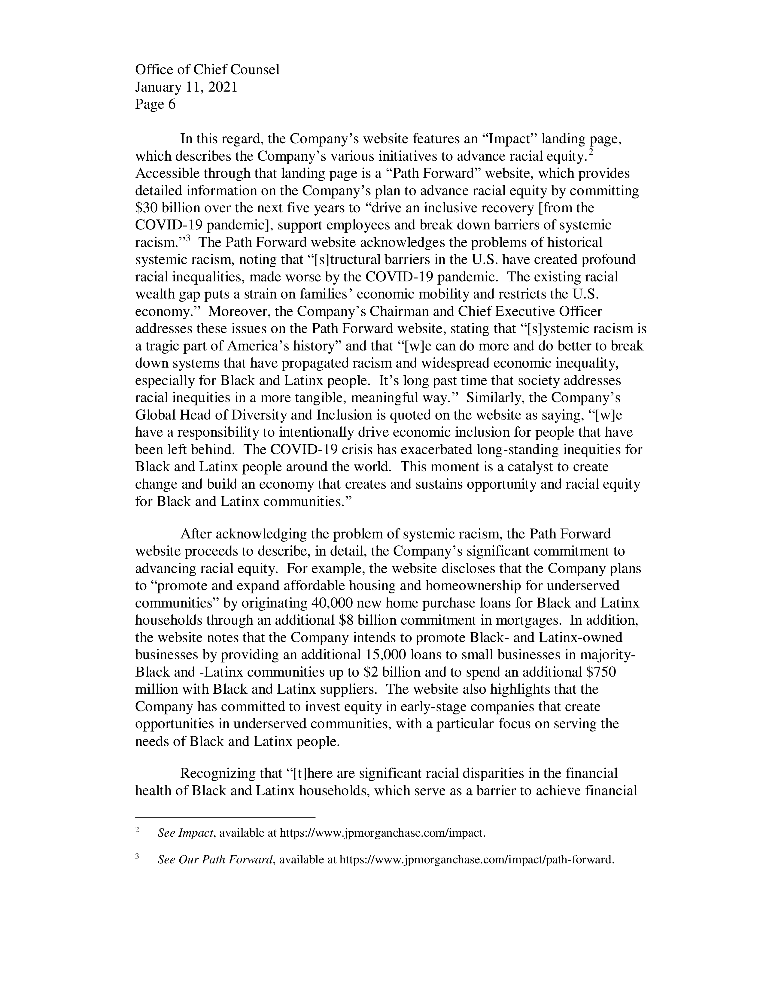 JPMorgan Chase Proposal  — page 6