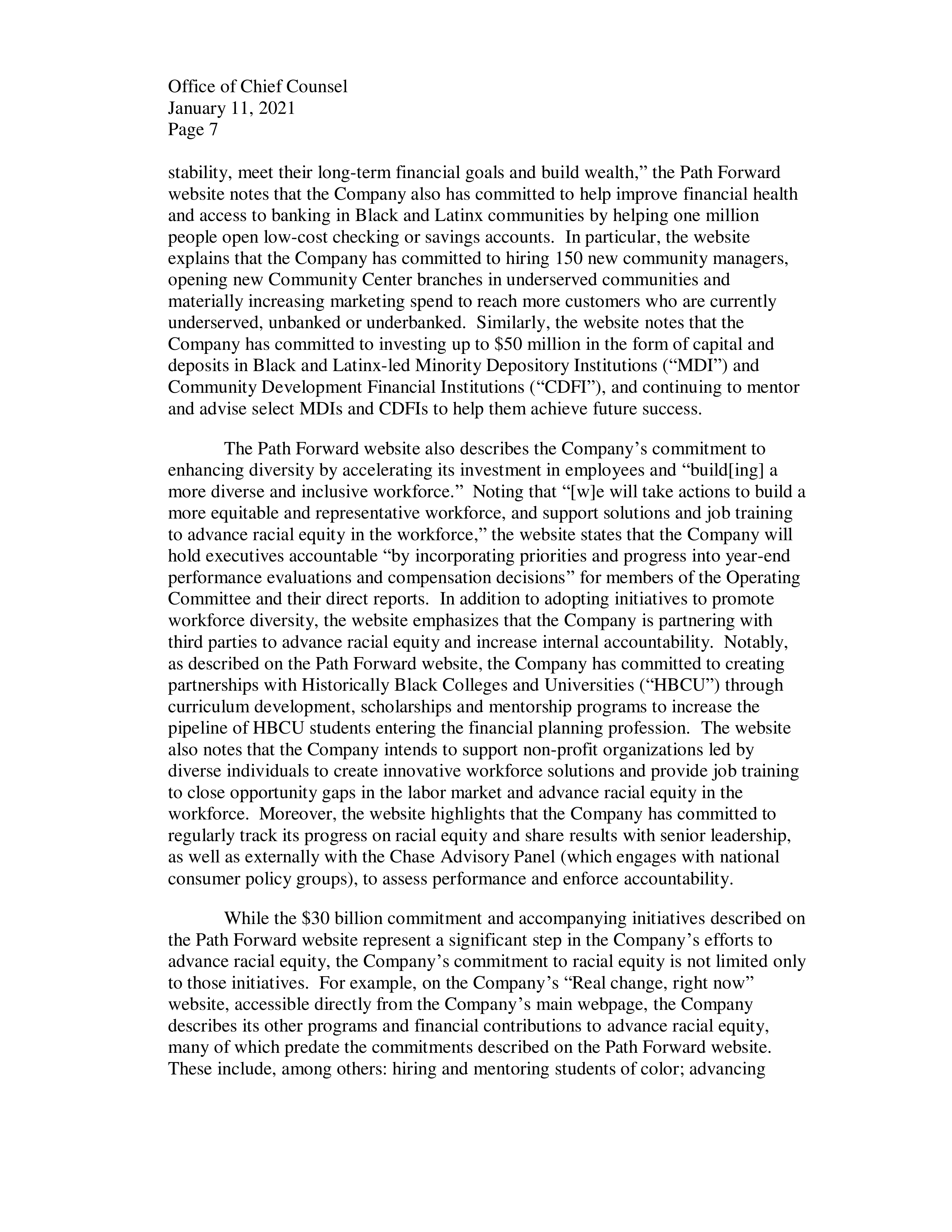 JPMorgan Chase Proposal  — page 7