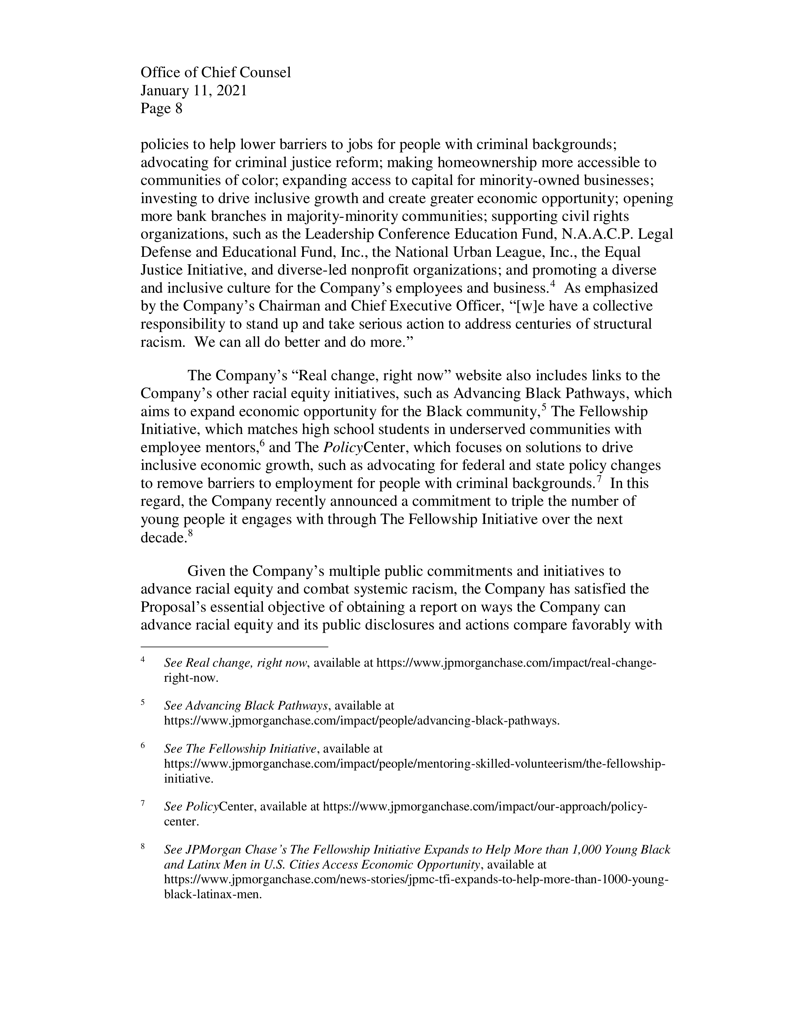 JPMorgan Chase Proposal  — page 8