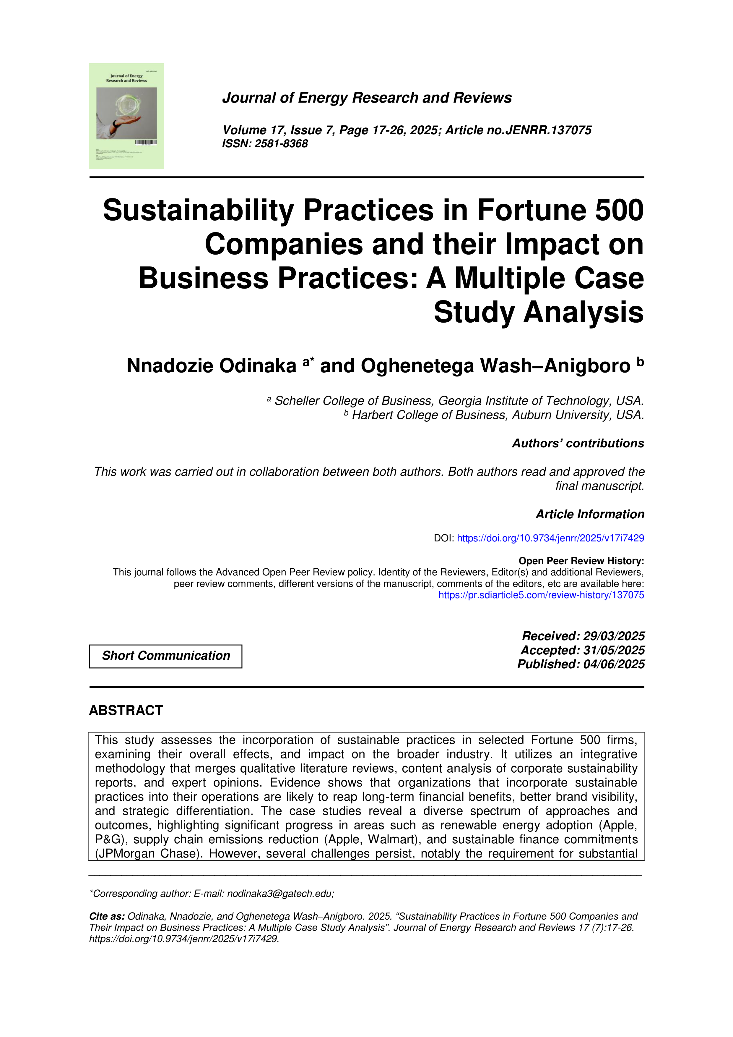 JPMorgan Chase Sustainability Report — page 1