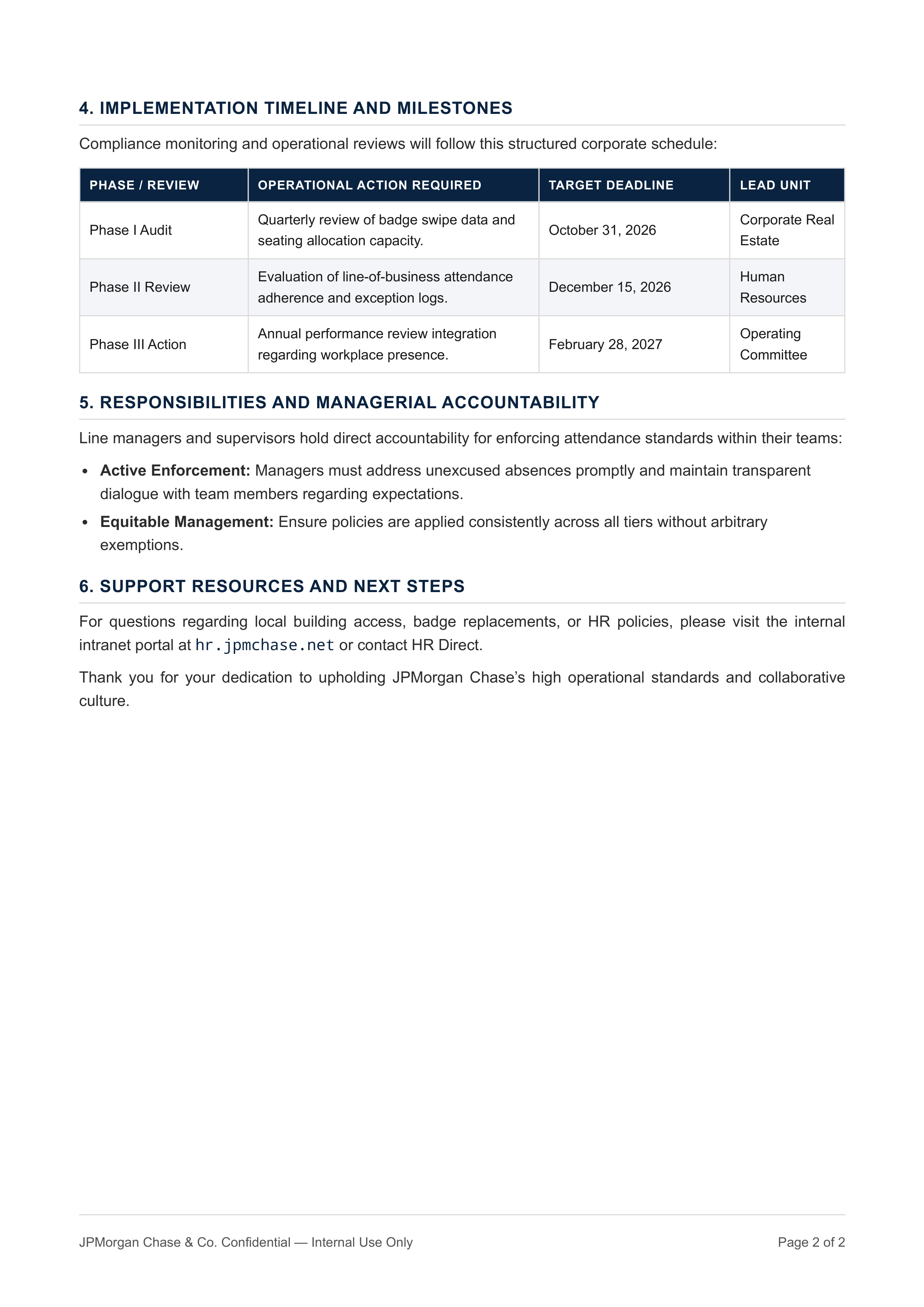 JPMorgan Office Attendance Memo — page 2