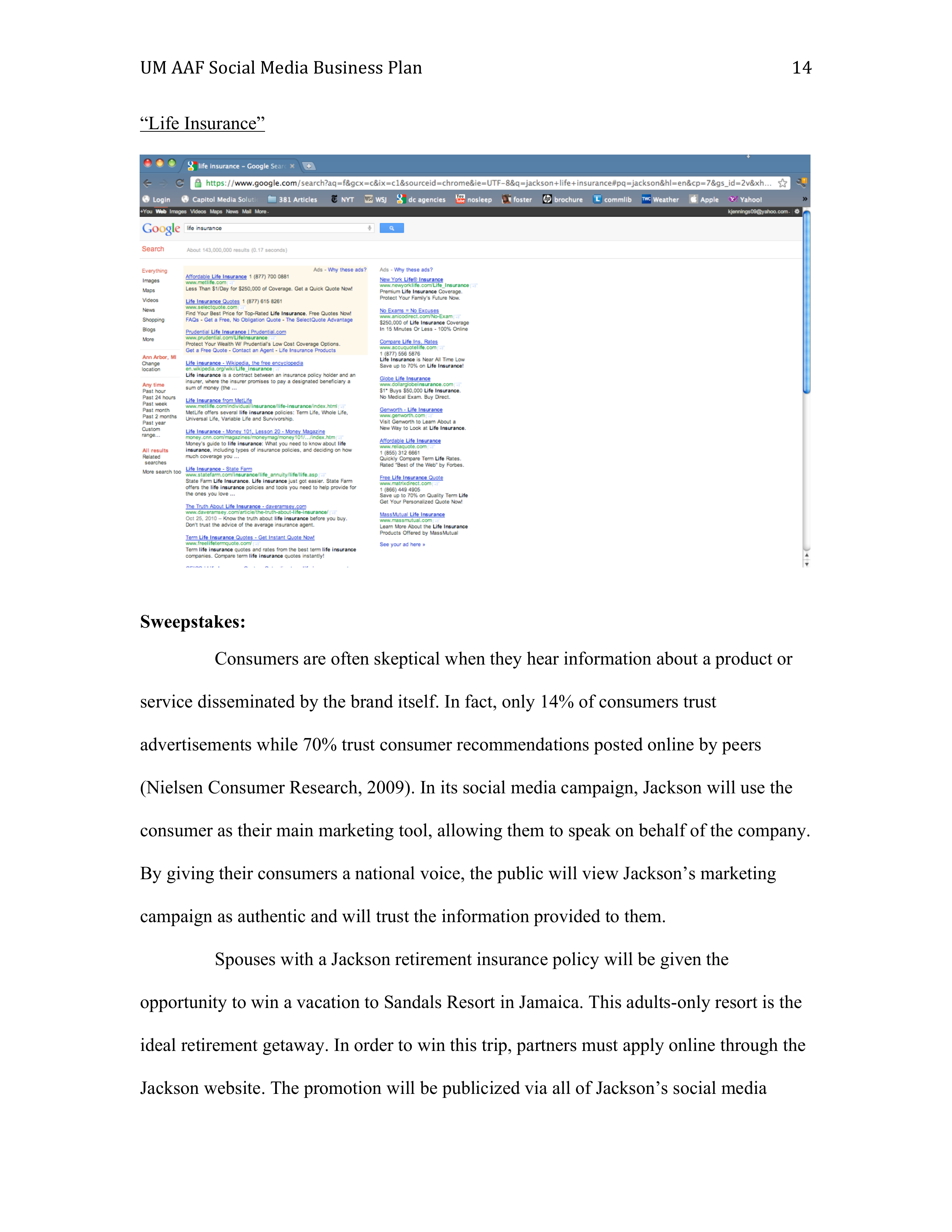 Jackson Business plan  — page 14