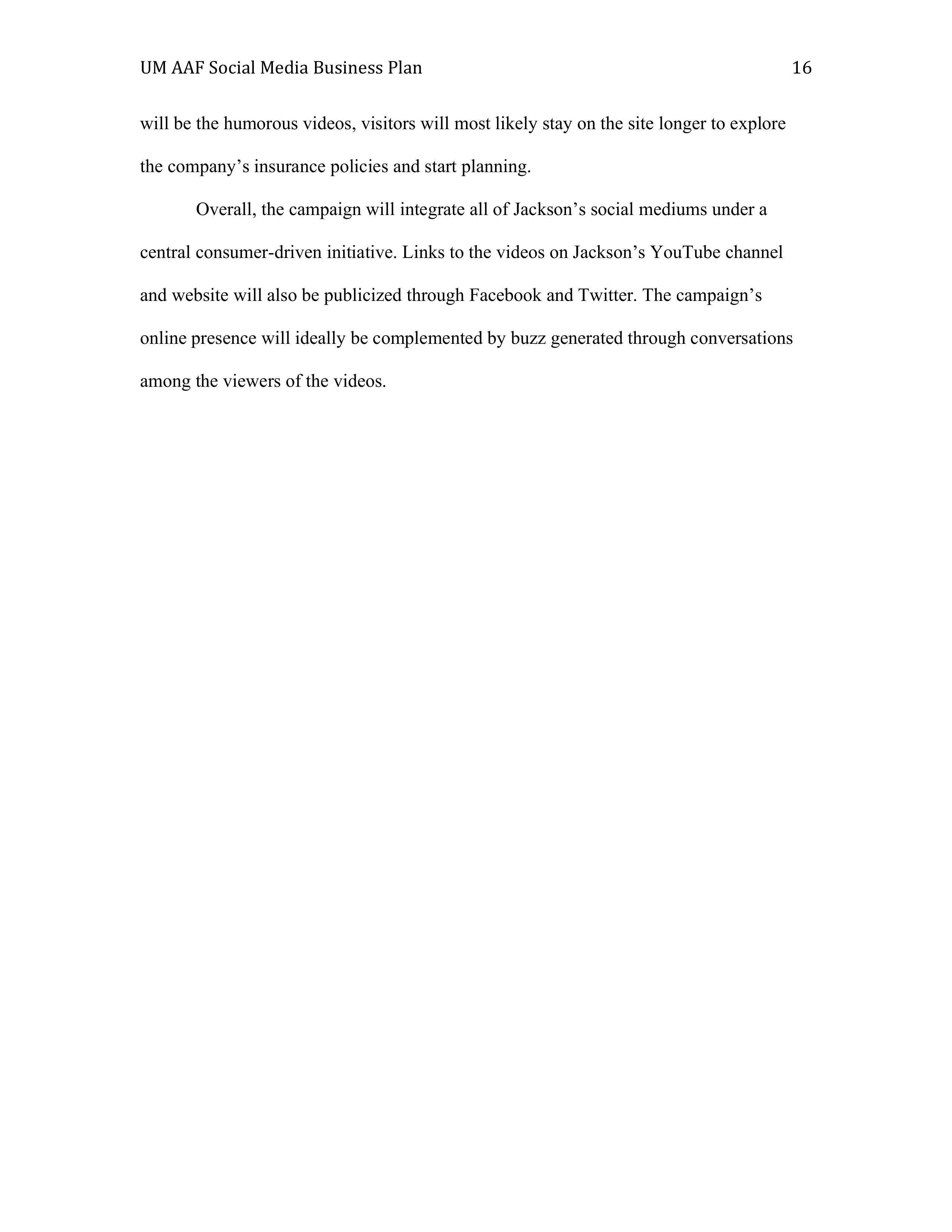 Jackson Business plan  — page 16
