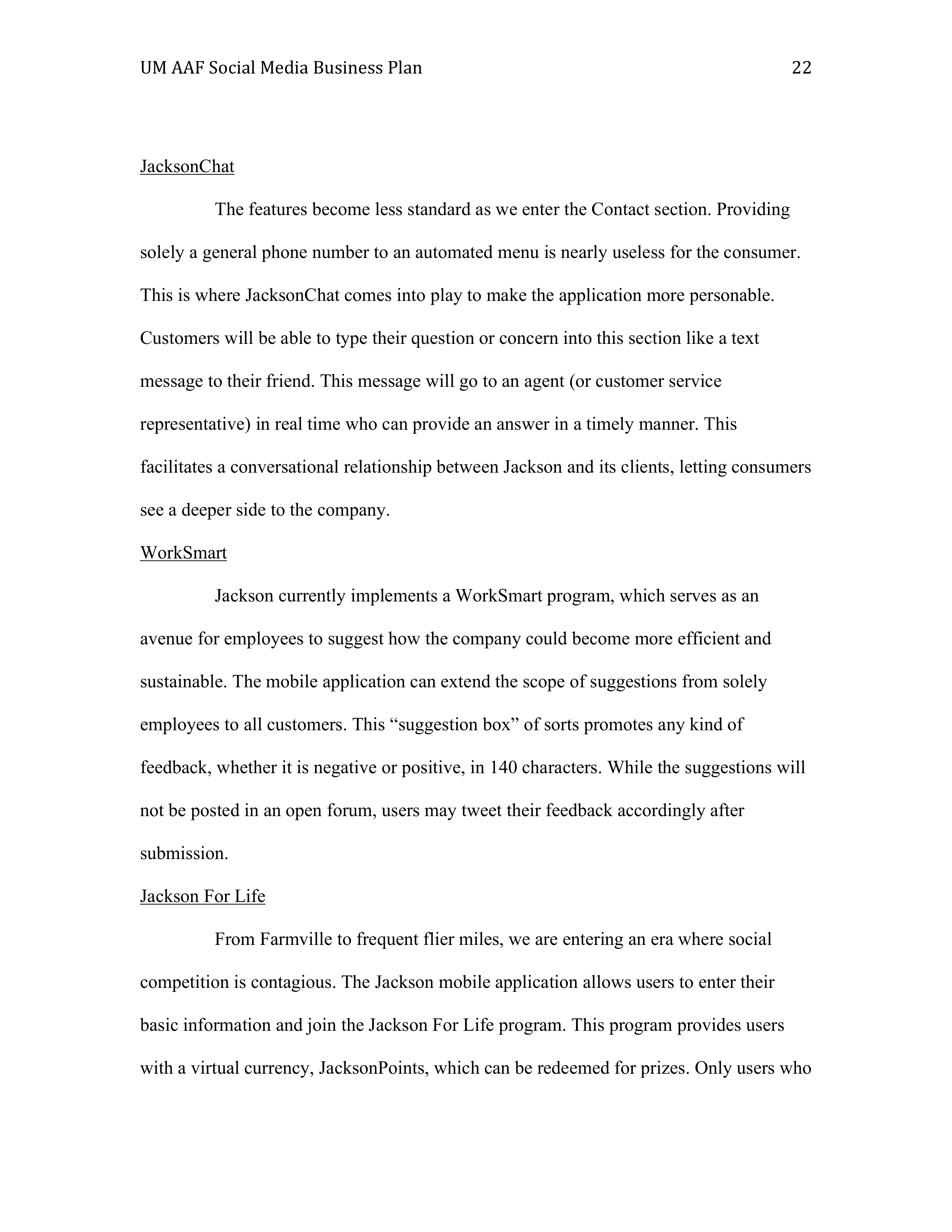 Jackson Business plan  — page 22