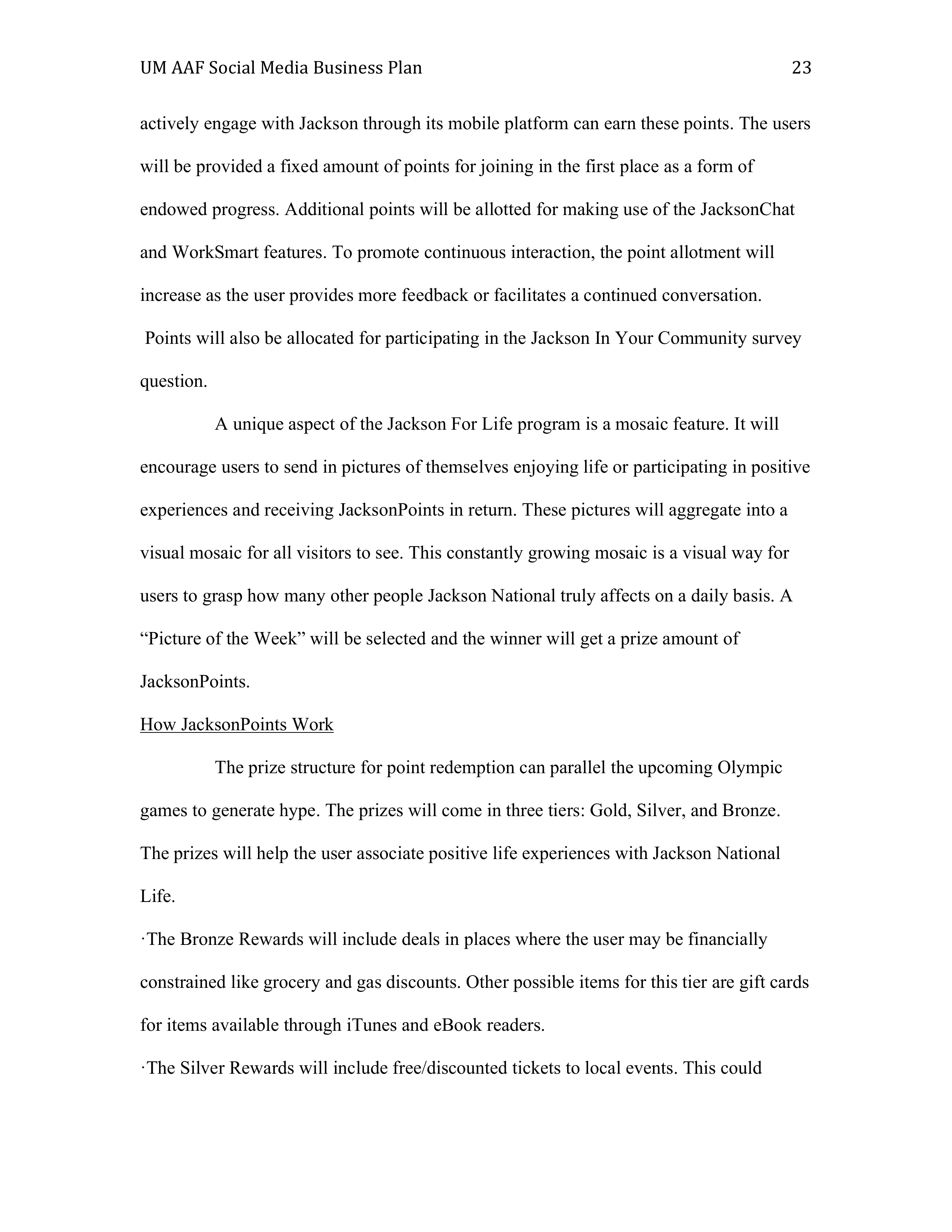 Jackson Business plan  — page 23