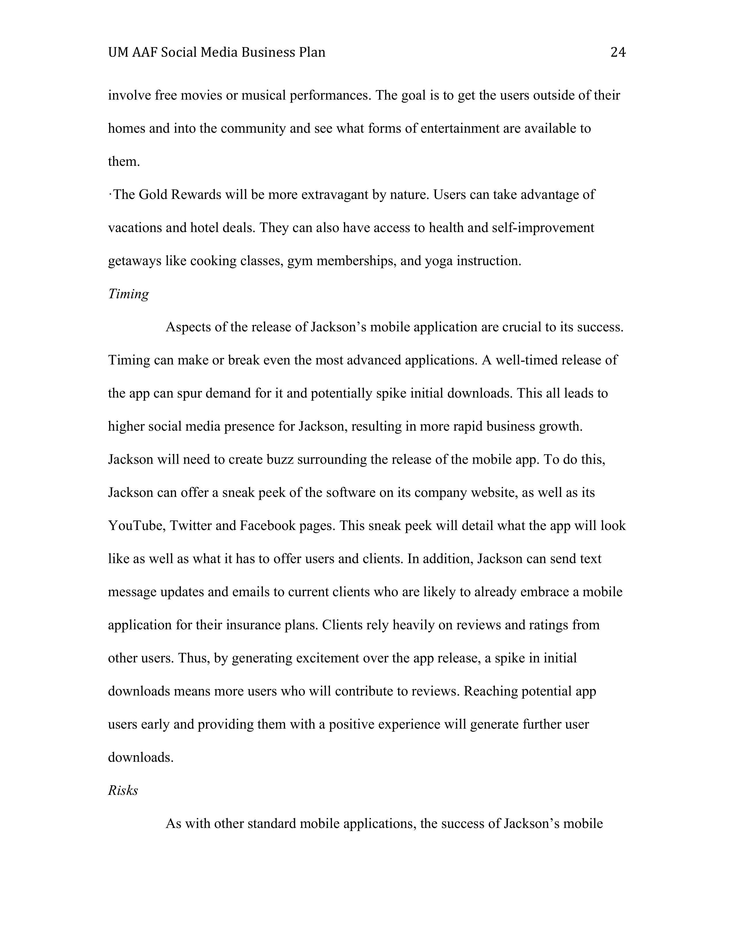 Jackson Business plan  — page 24