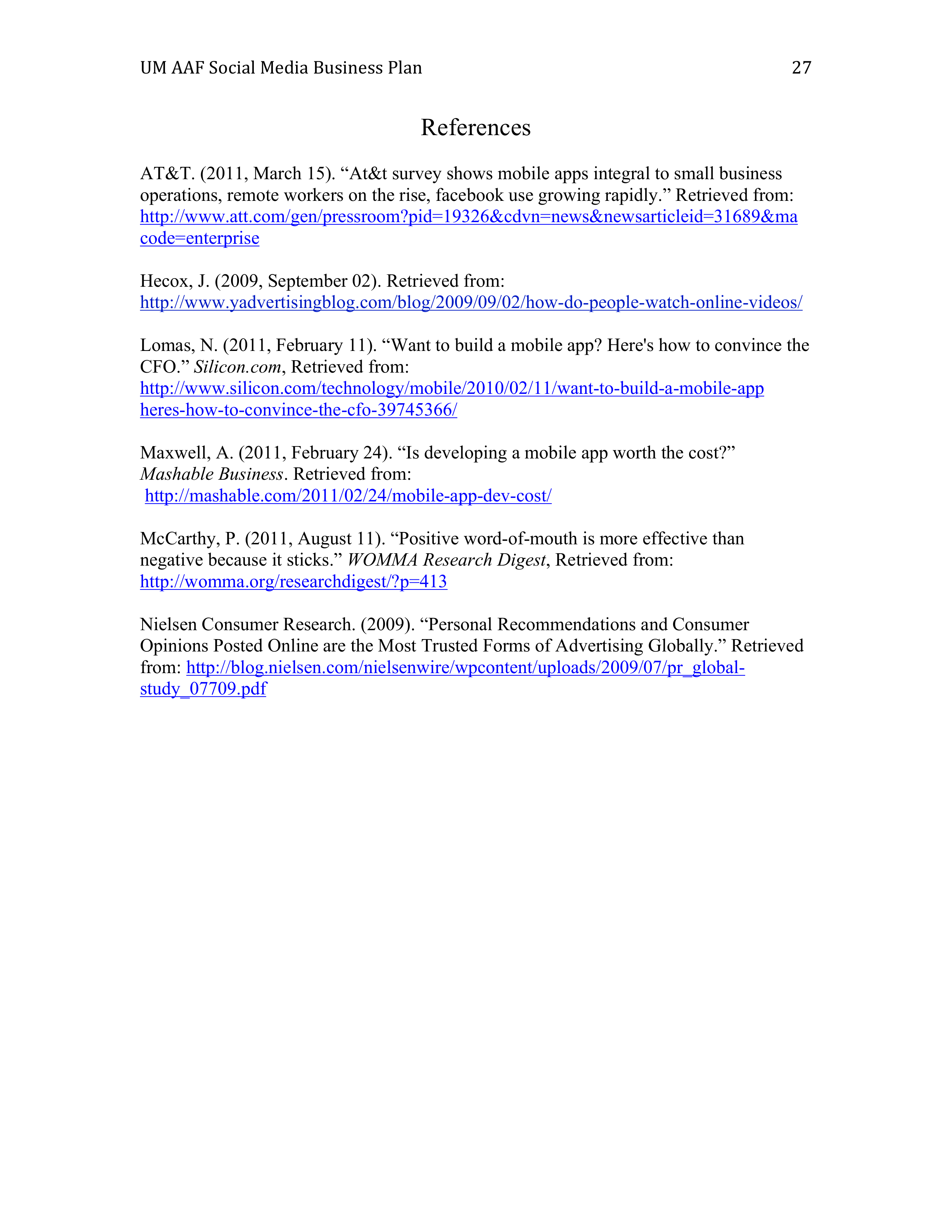 Jackson Business plan  — page 27
