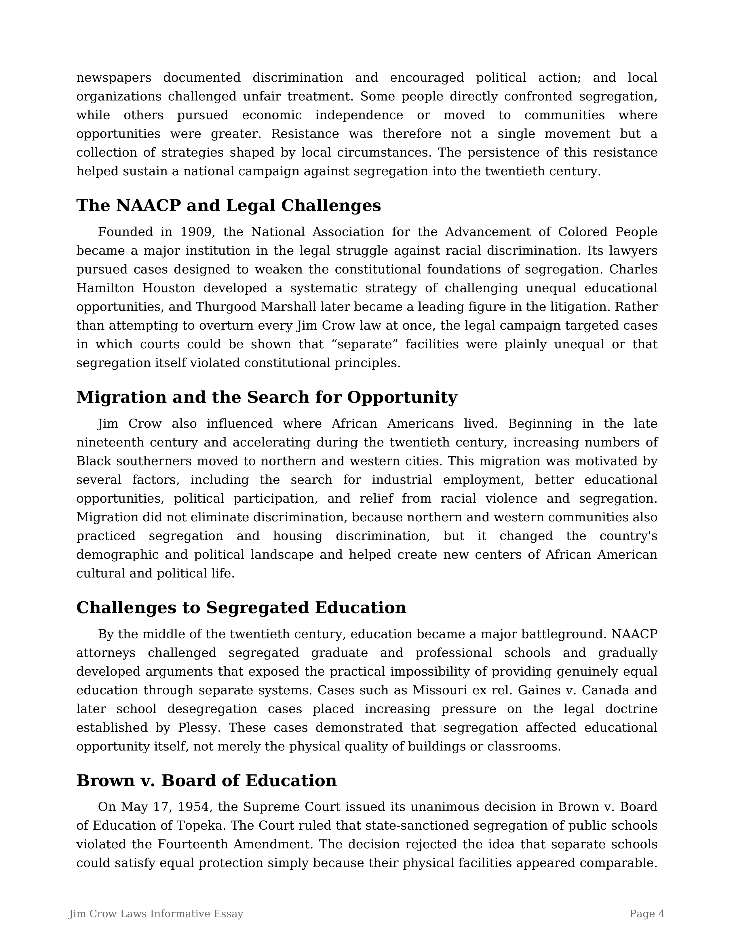 Jim Crow Laws Informative Essay — page 4