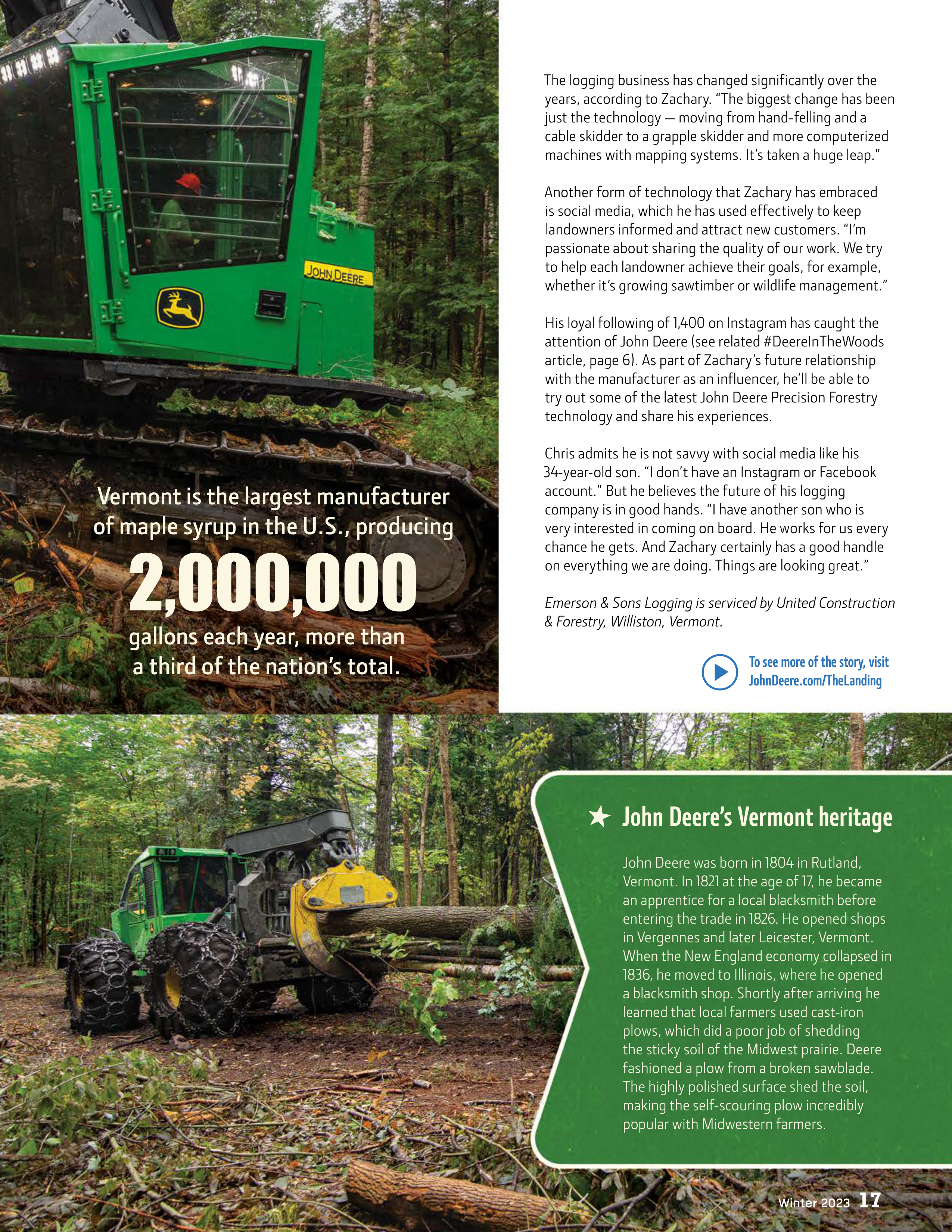 John Deere Forestry Magazine — page 17