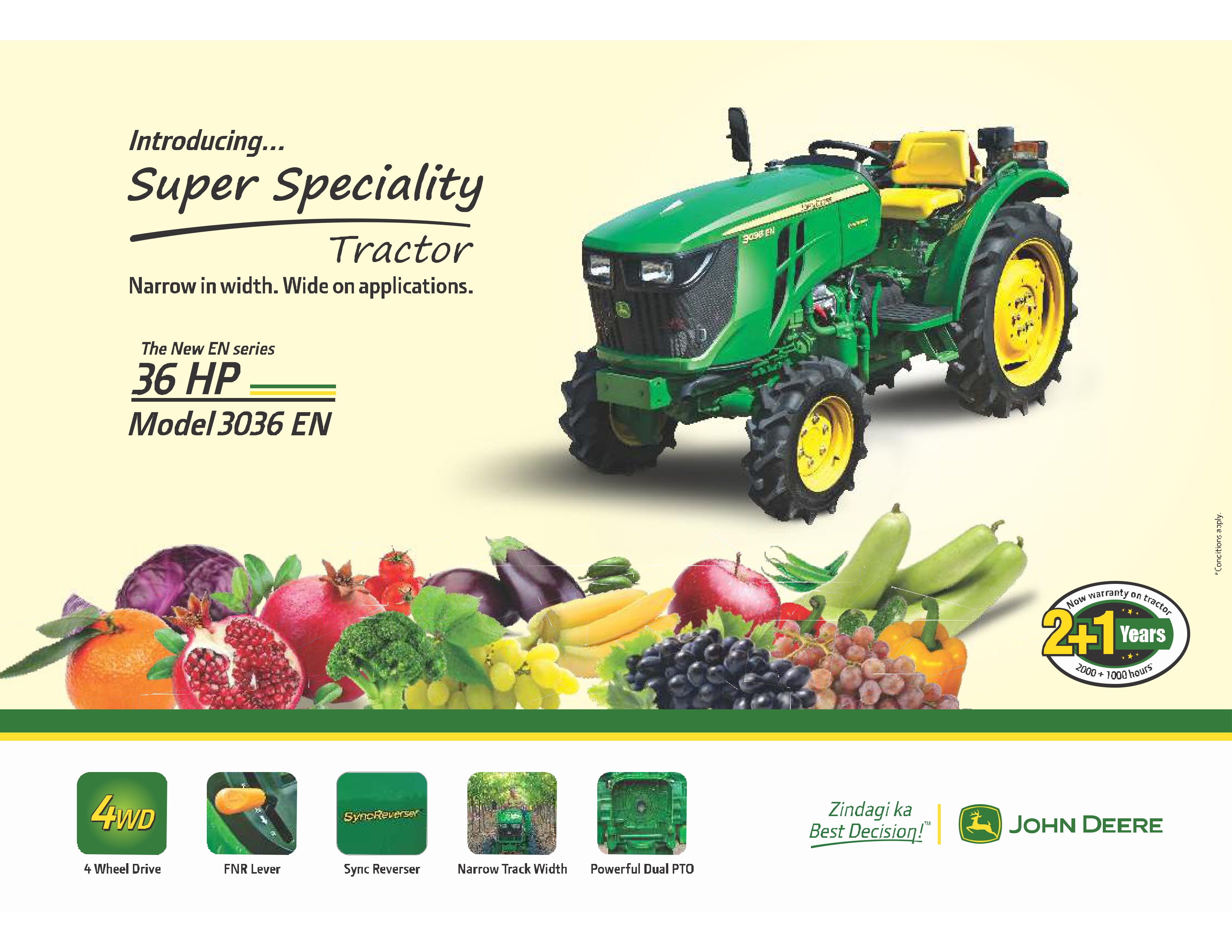 John Deere Specialty Tractor Brochure — page 1