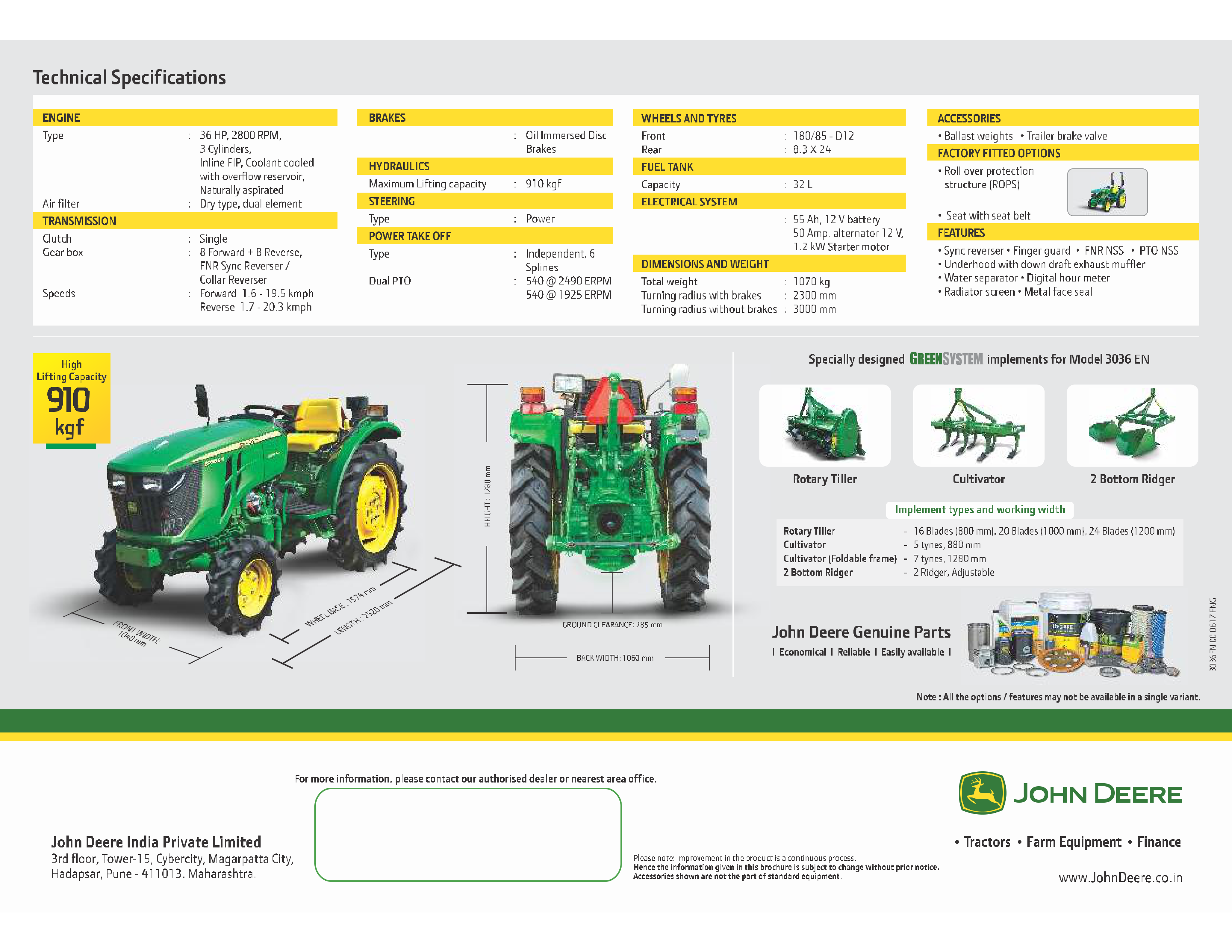 John Deere Specialty Tractor Brochure — page 2