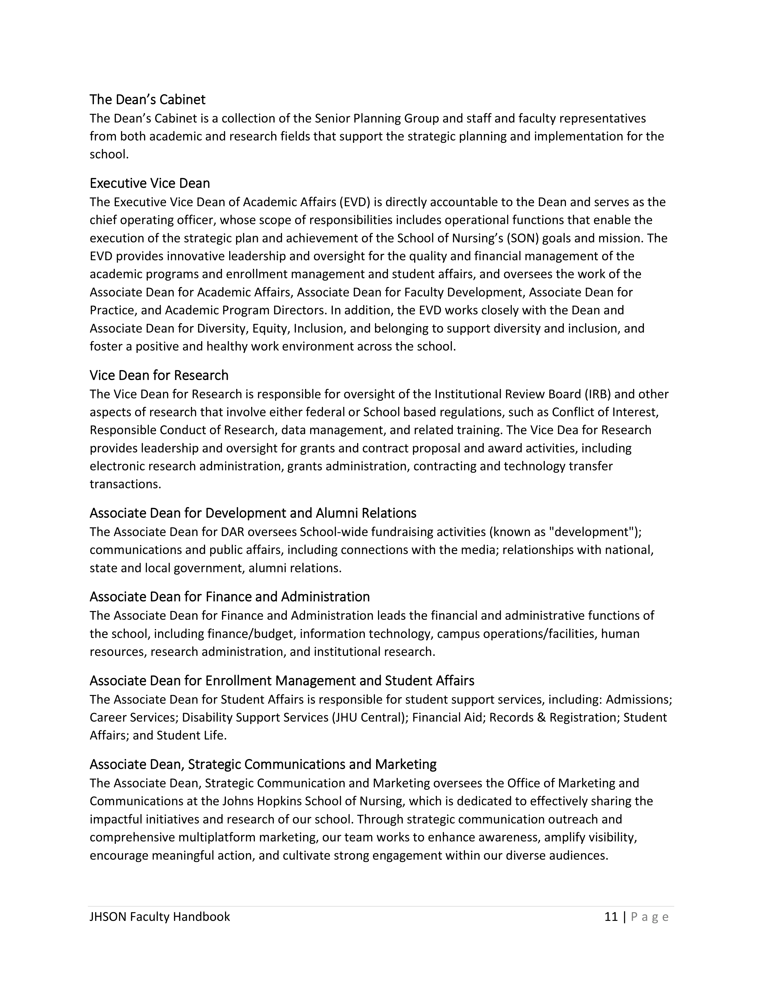 Johns Hopkins University Faculty Handbook — page 12