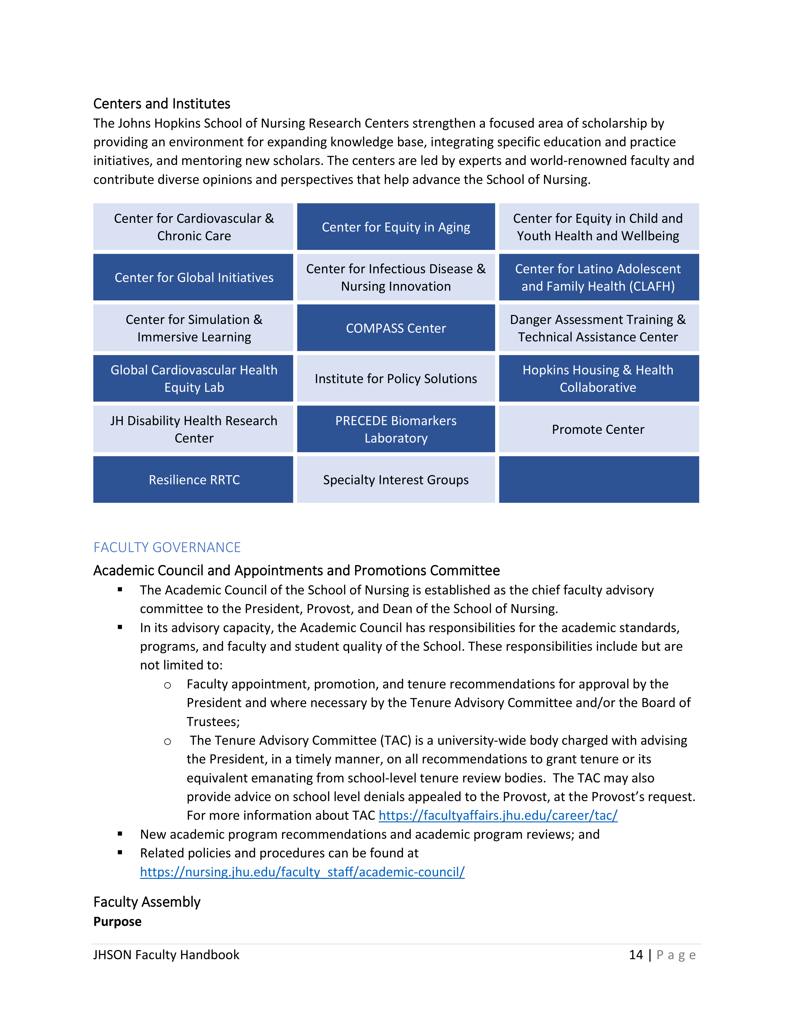 Johns Hopkins University Faculty Handbook — page 15