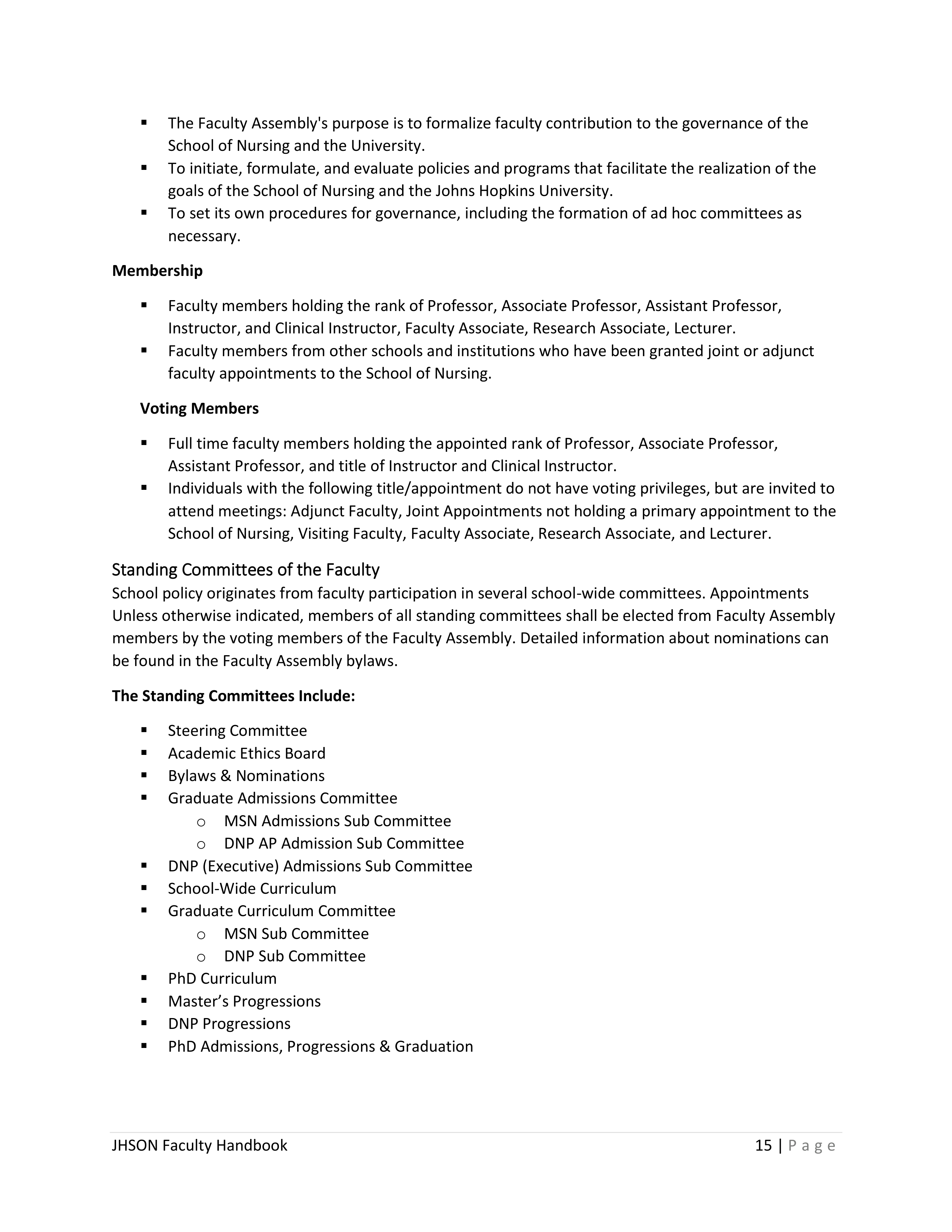 Johns Hopkins University Faculty Handbook — page 16