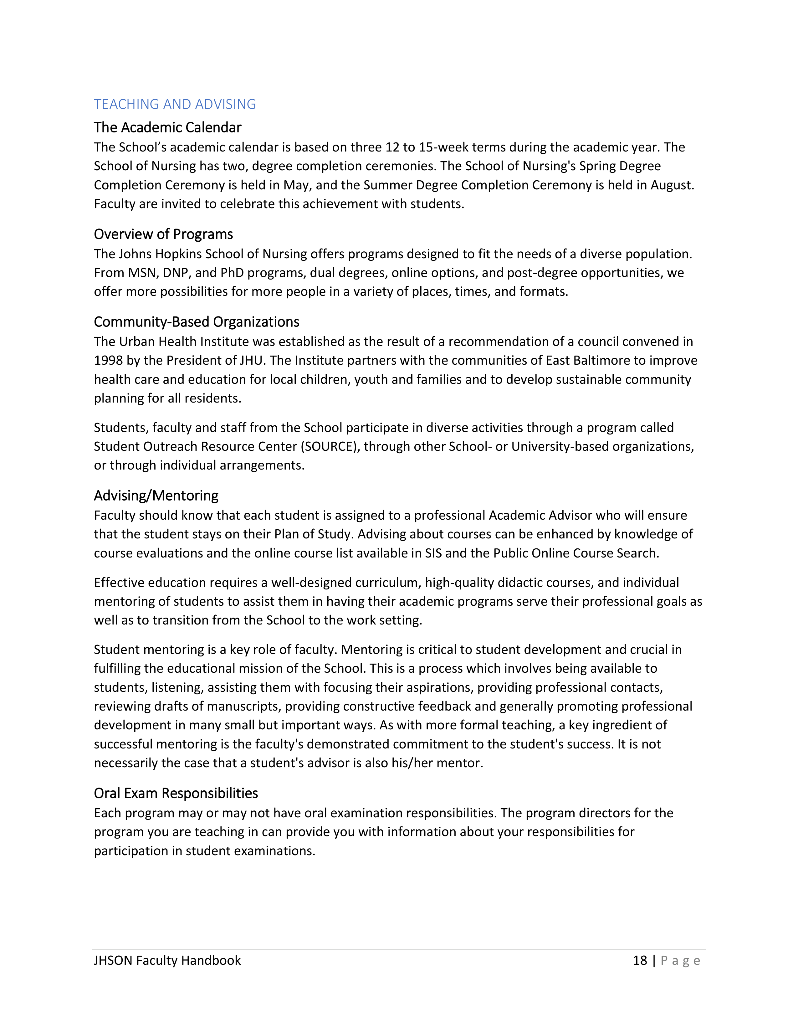 Johns Hopkins University Faculty Handbook — page 19