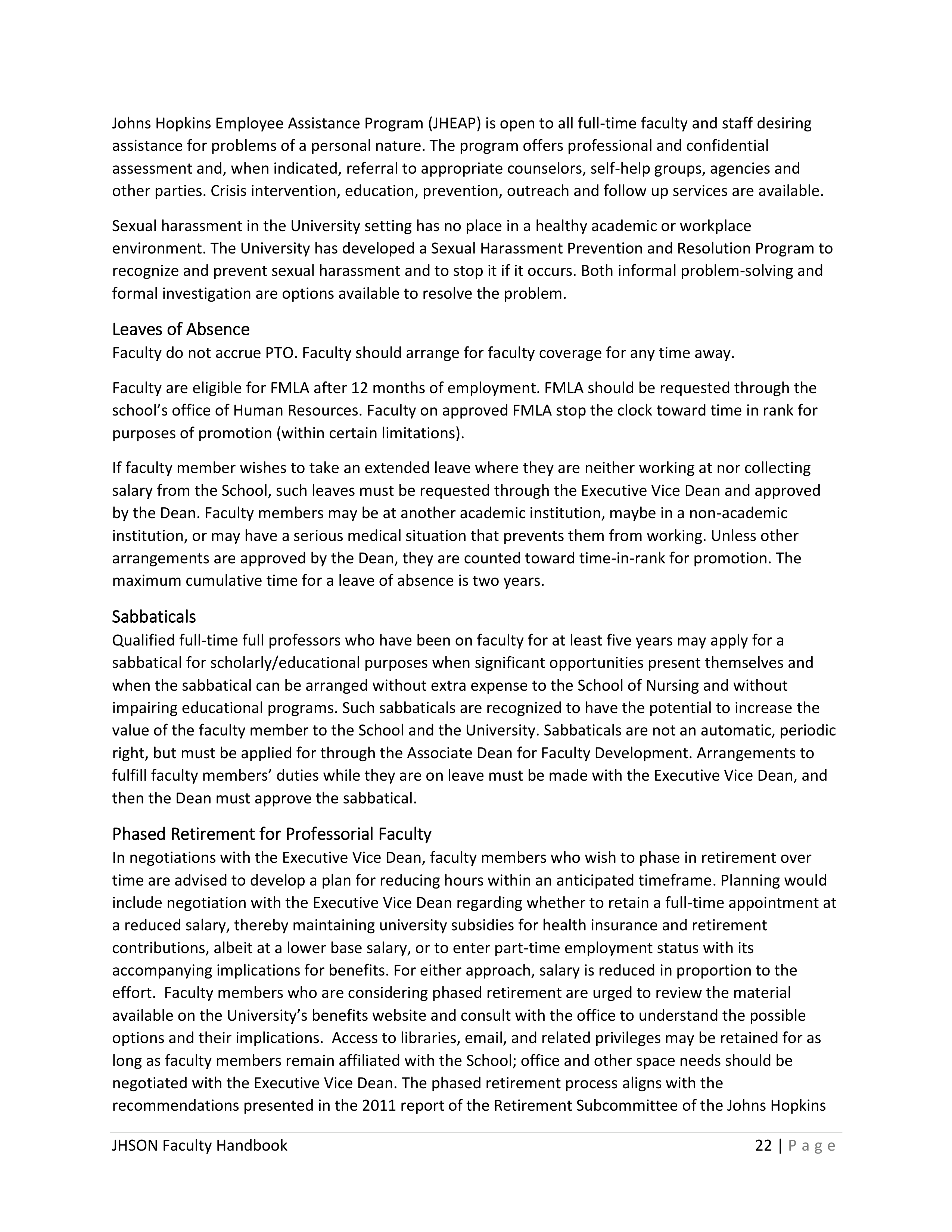 Johns Hopkins University Faculty Handbook — page 23