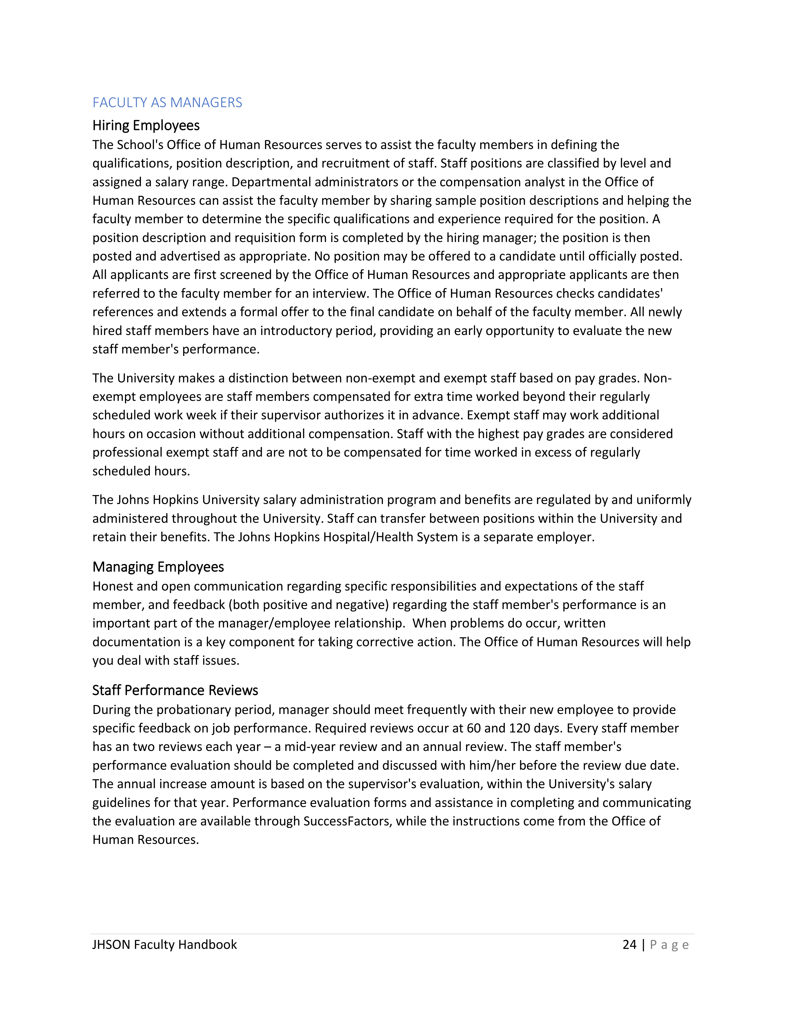 Johns Hopkins University Faculty Handbook — page 25