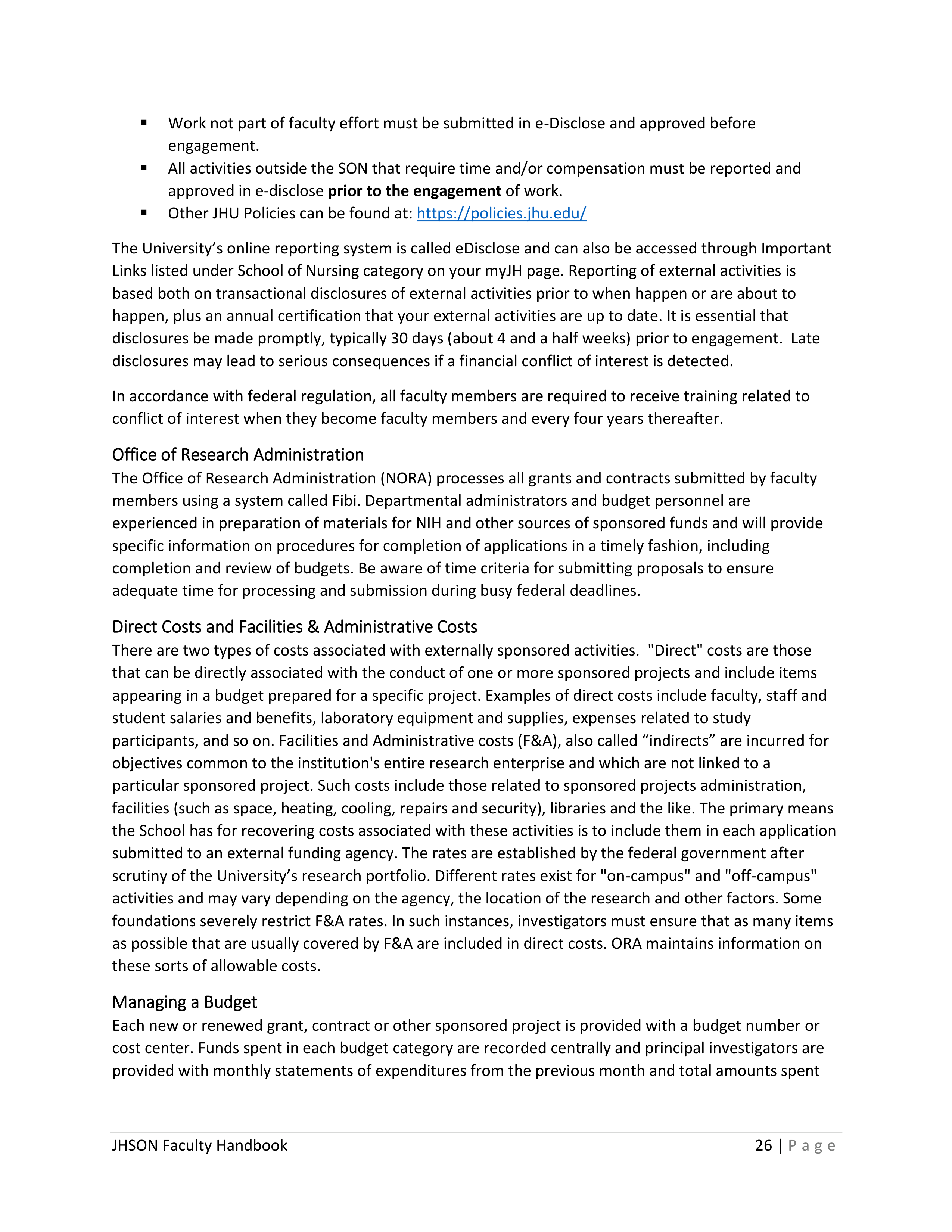 Johns Hopkins University Faculty Handbook — page 27