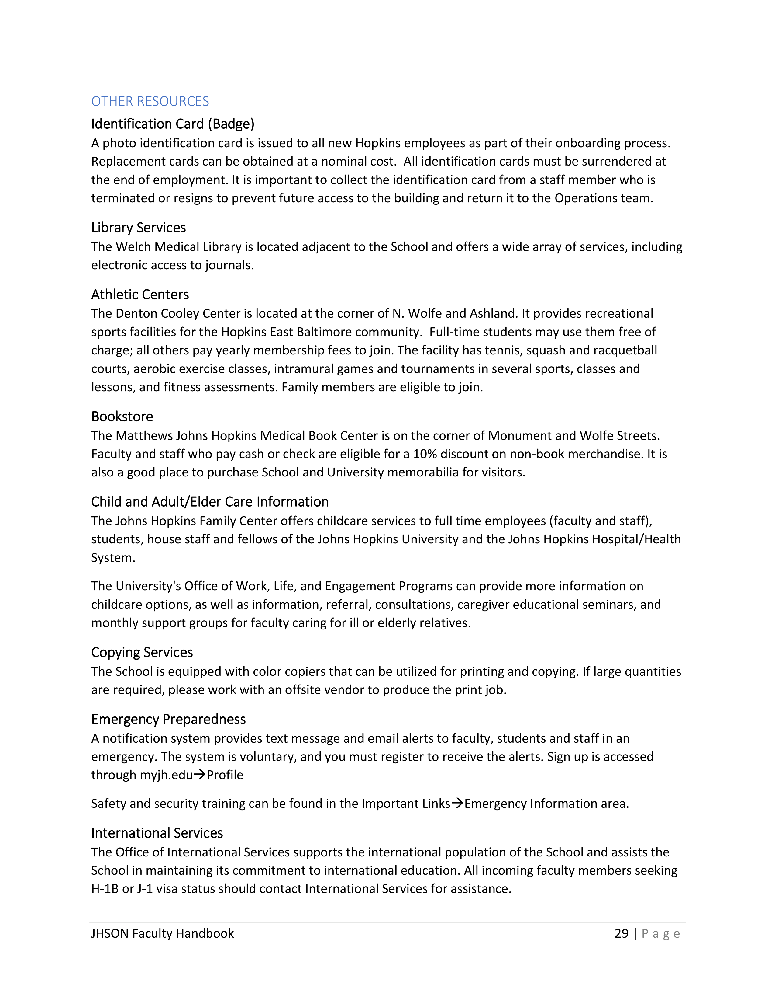 Johns Hopkins University Faculty Handbook — page 30