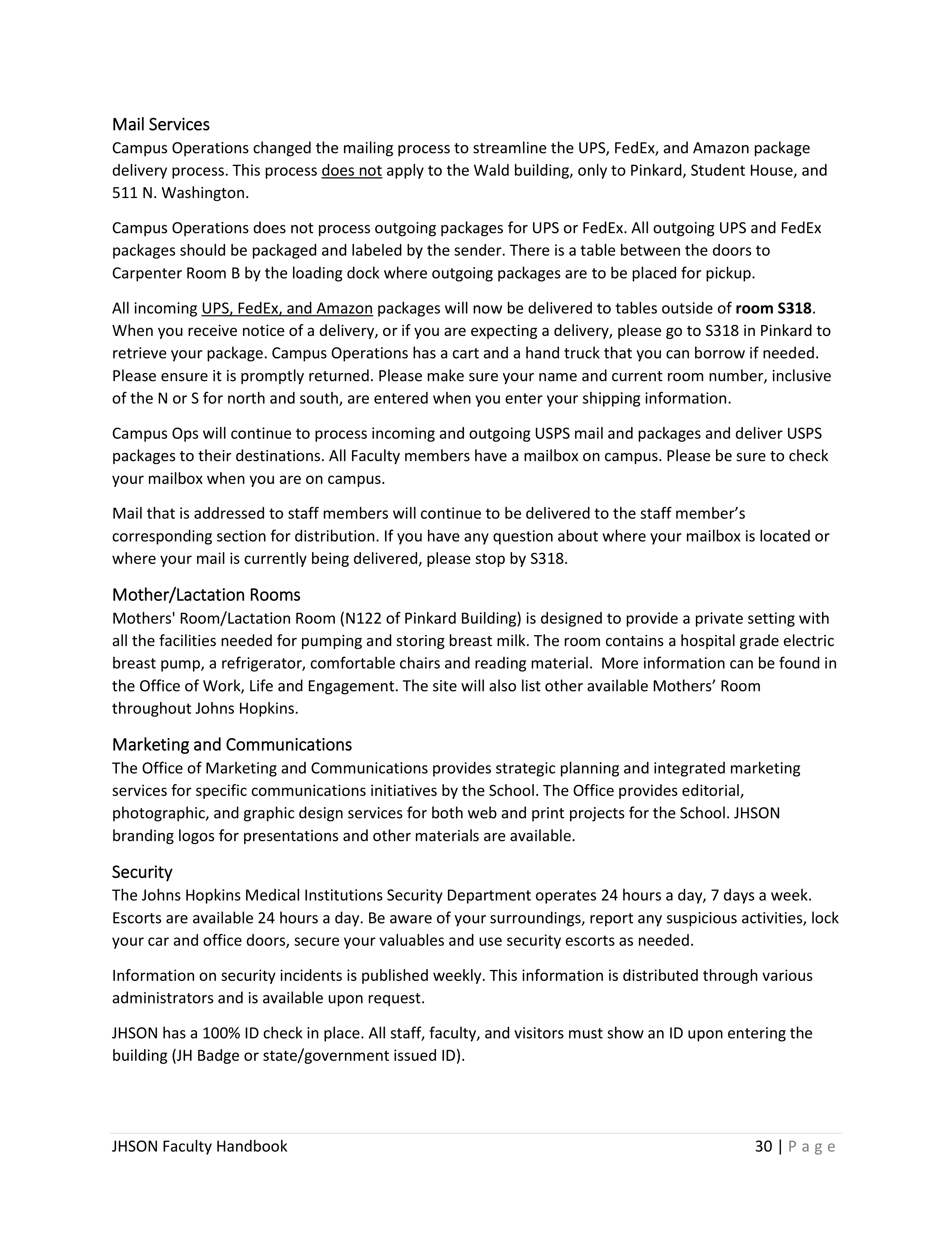 Johns Hopkins University Faculty Handbook — page 31