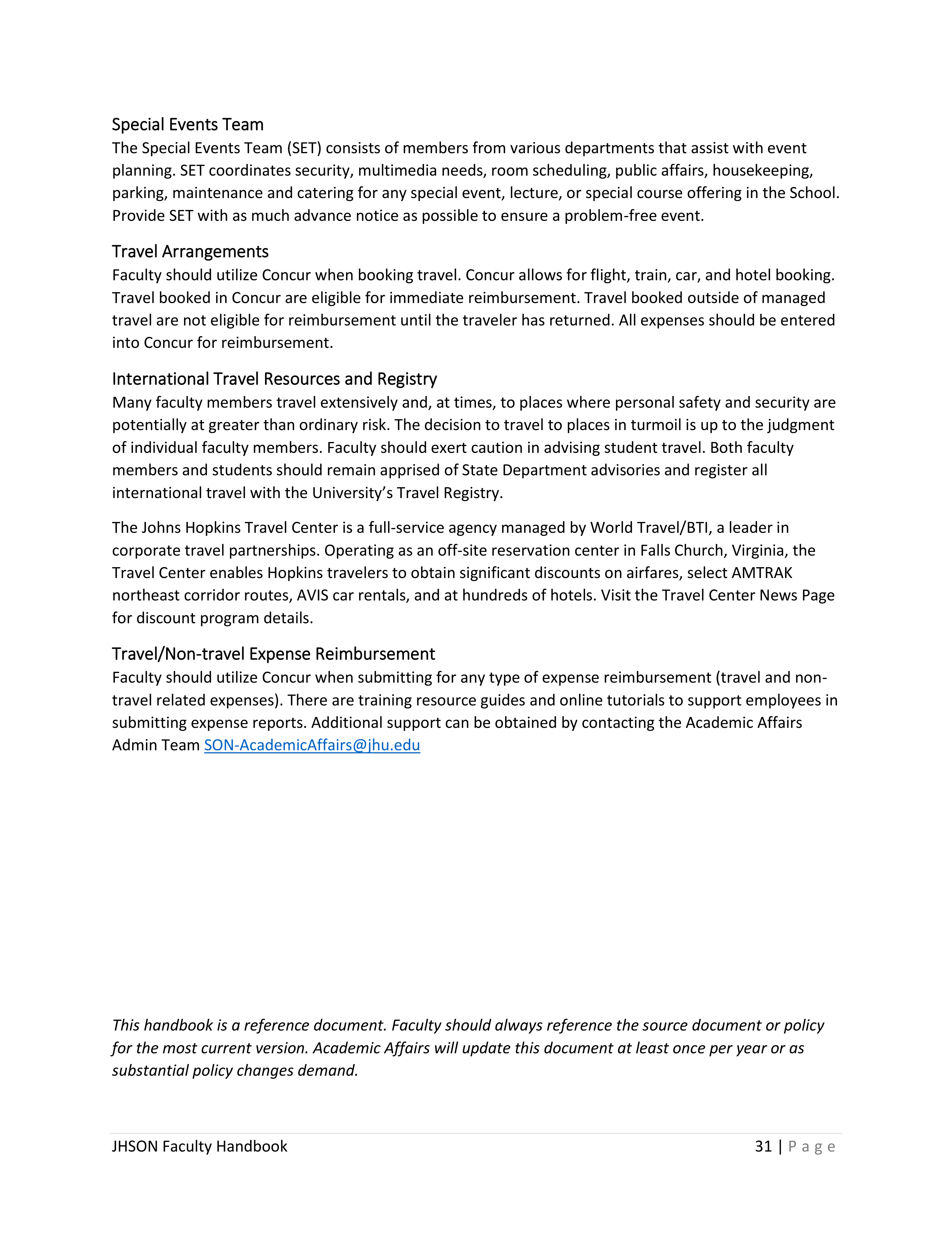 Johns Hopkins University Faculty Handbook — page 32