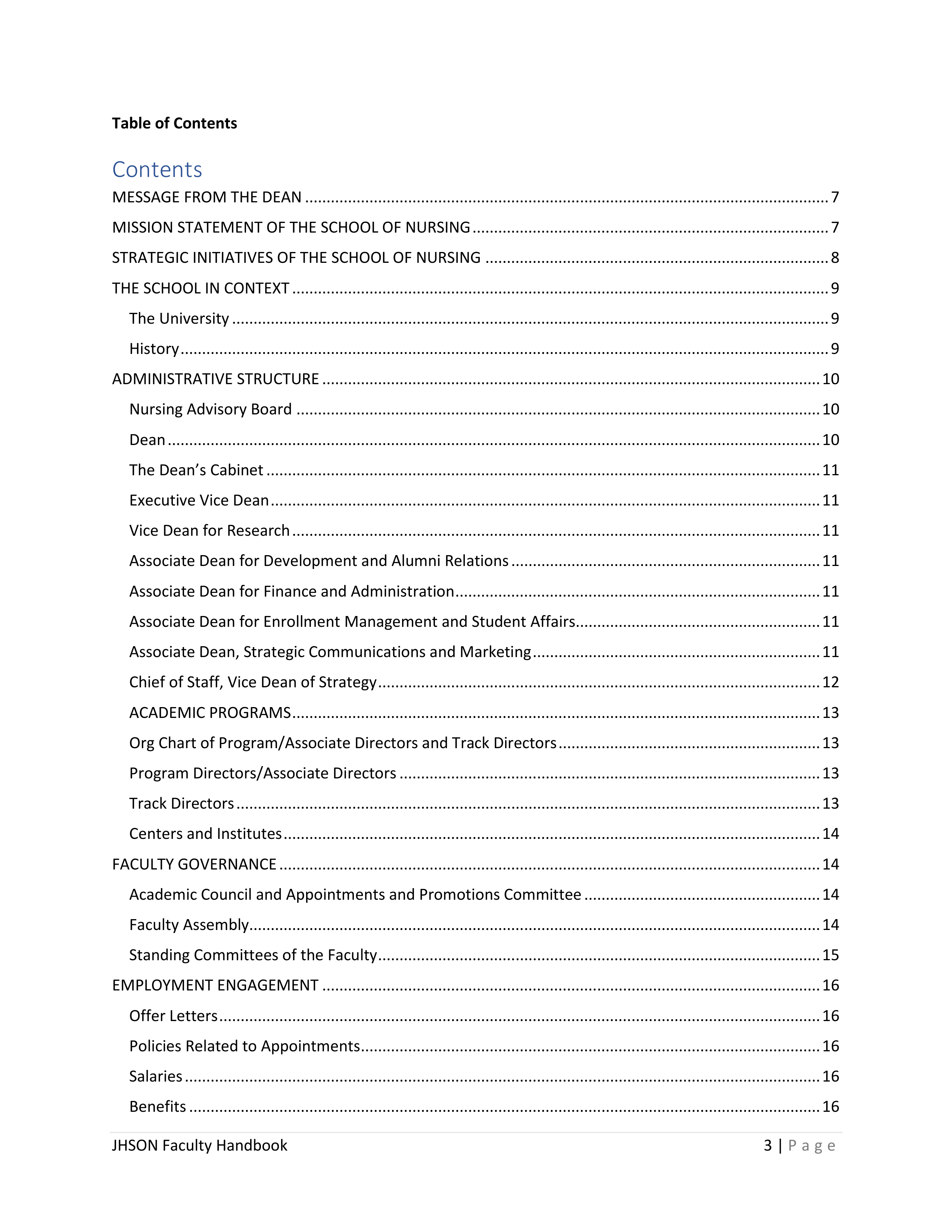 Johns Hopkins University Faculty Handbook — page 4