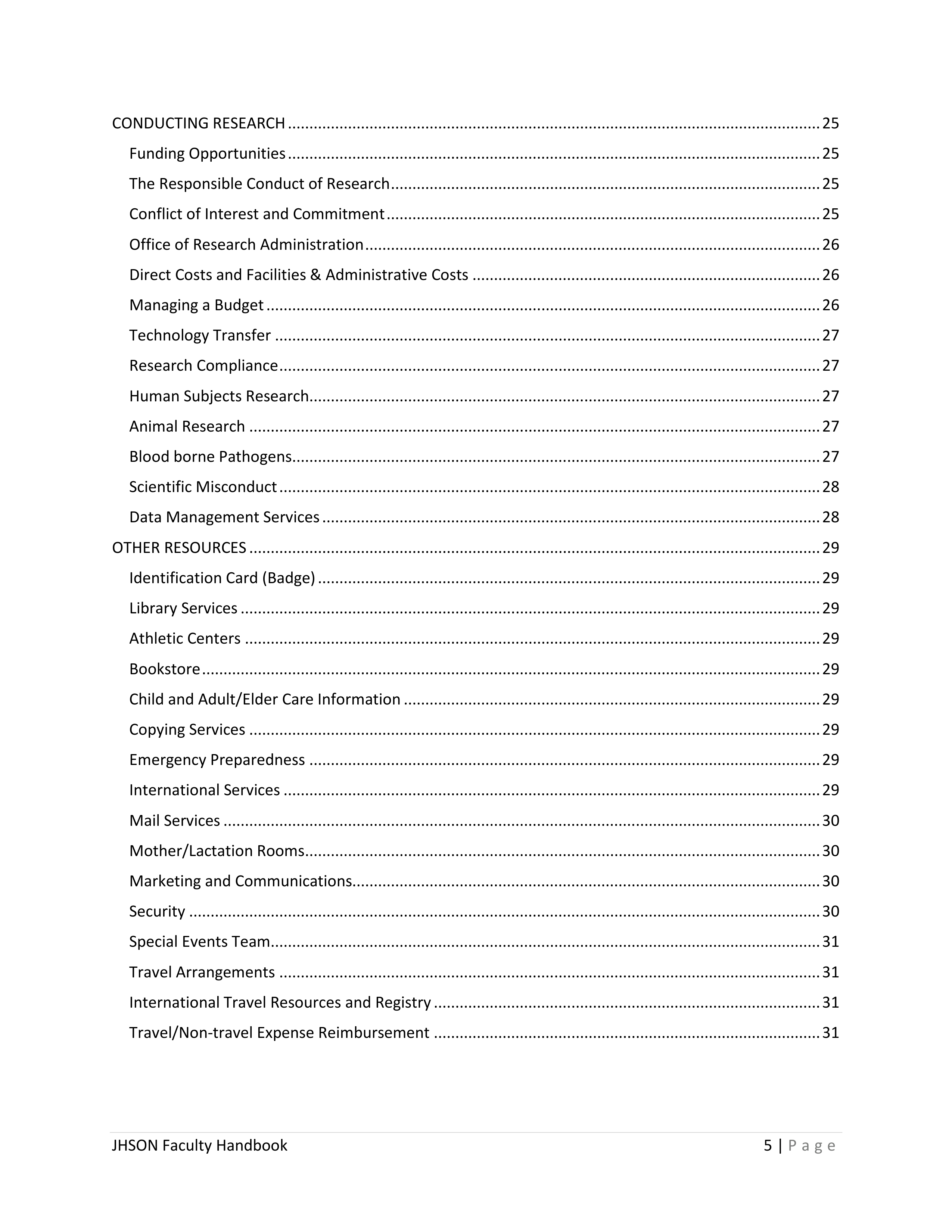 Johns Hopkins University Faculty Handbook — page 6