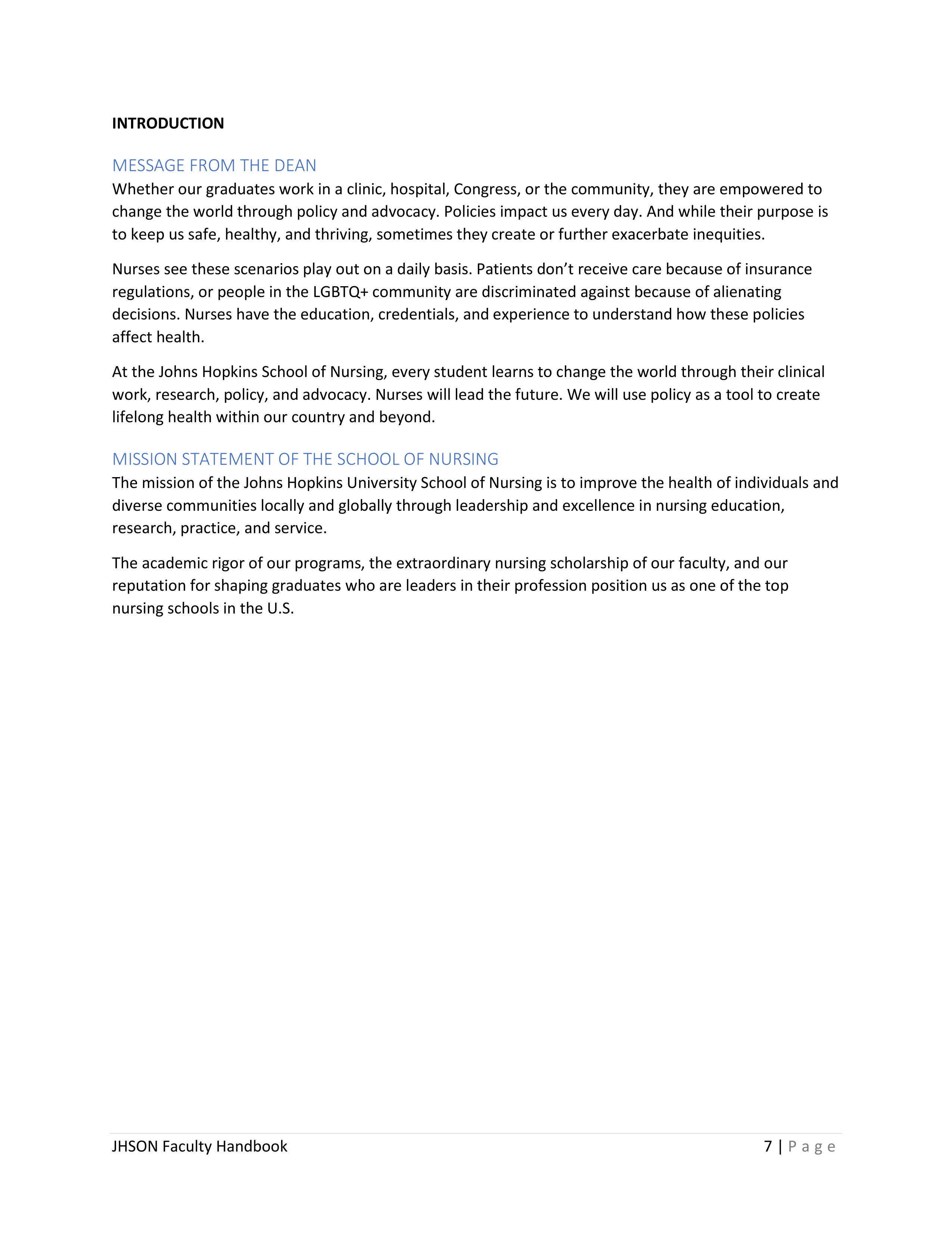 Johns Hopkins University Faculty Handbook — page 8