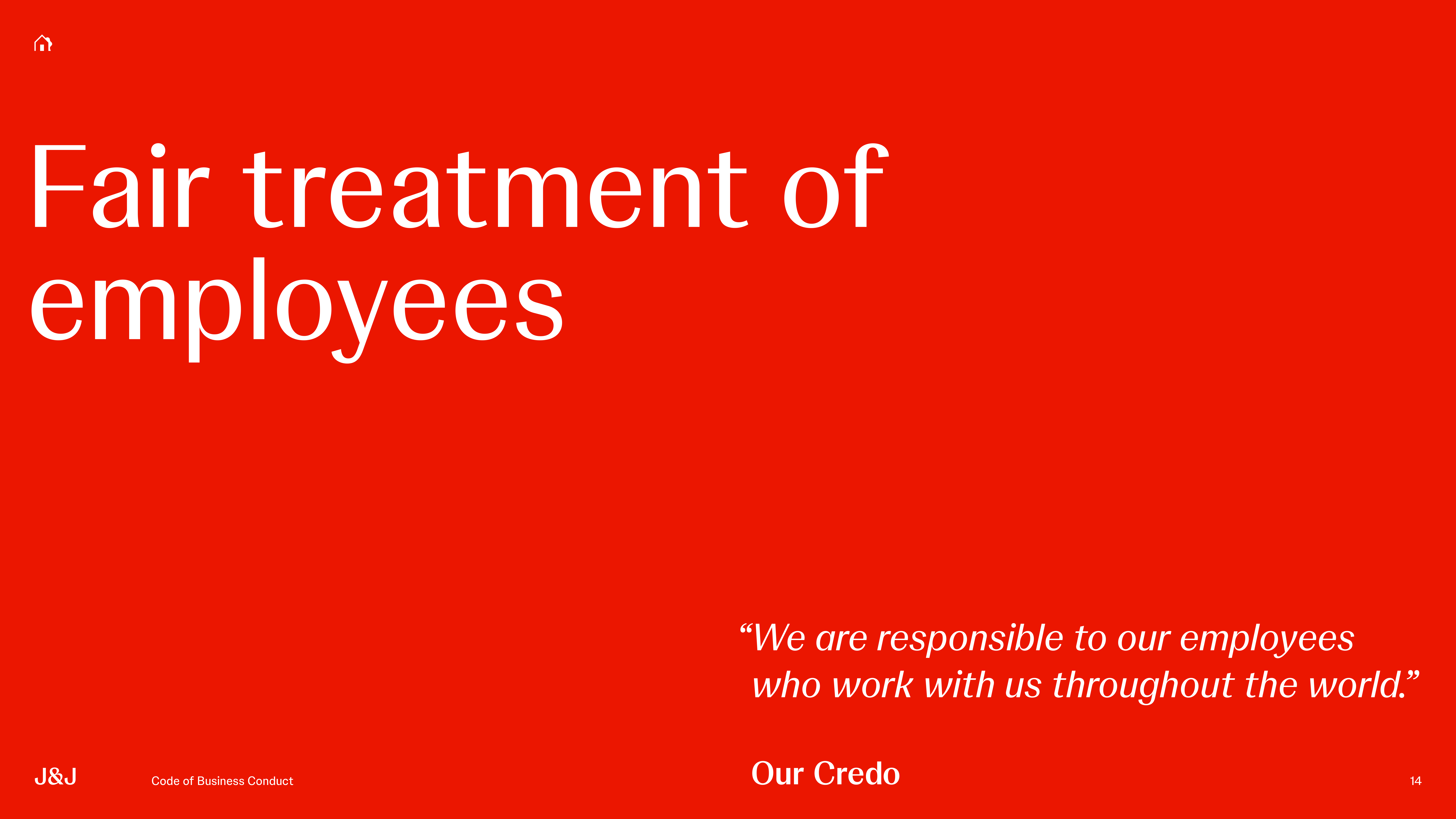 Johnson & Johnson Code of Business Conduct Handbook — page 14