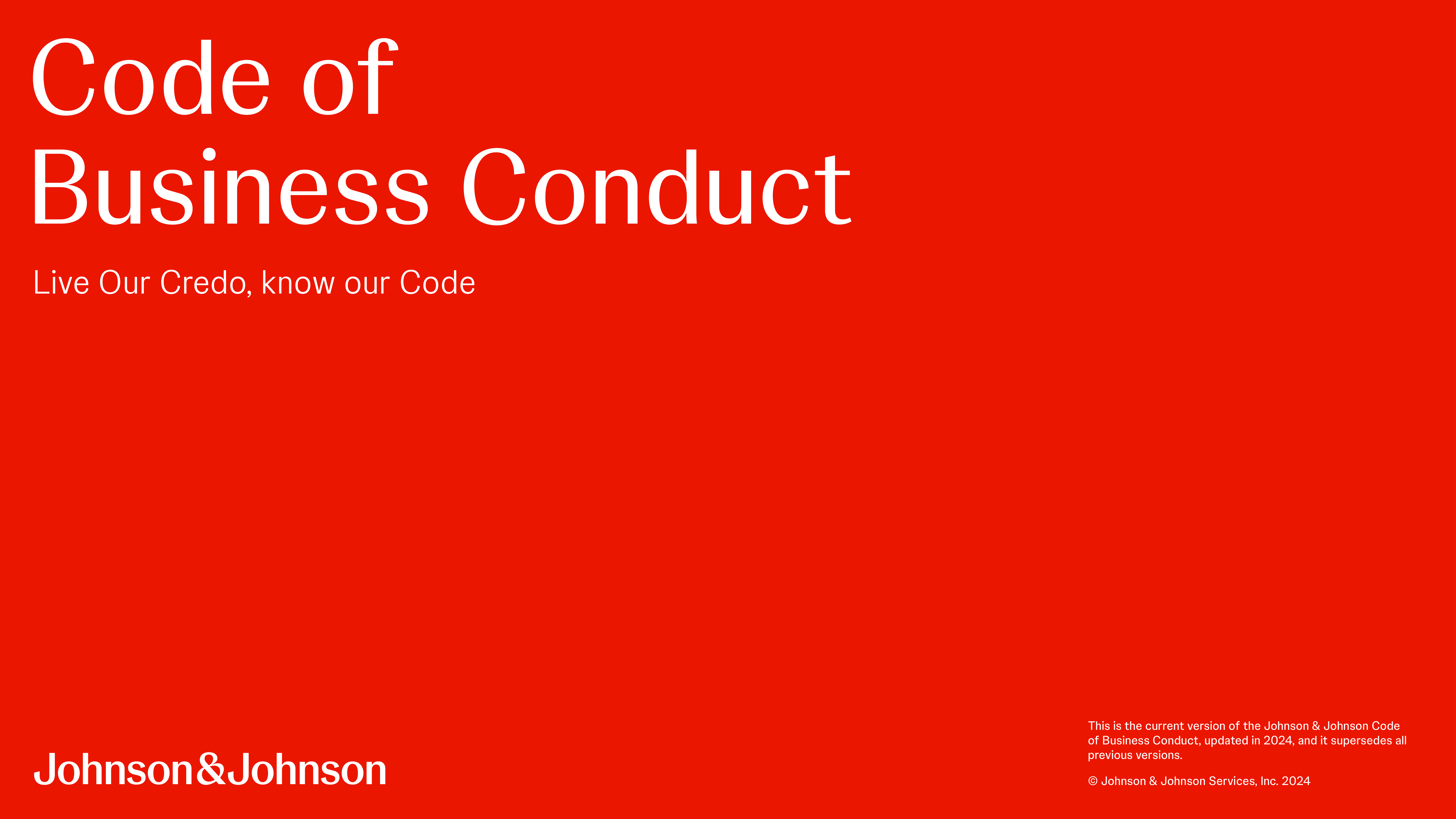 Johnson & Johnson Code of Business Conduct Handbook — page 27