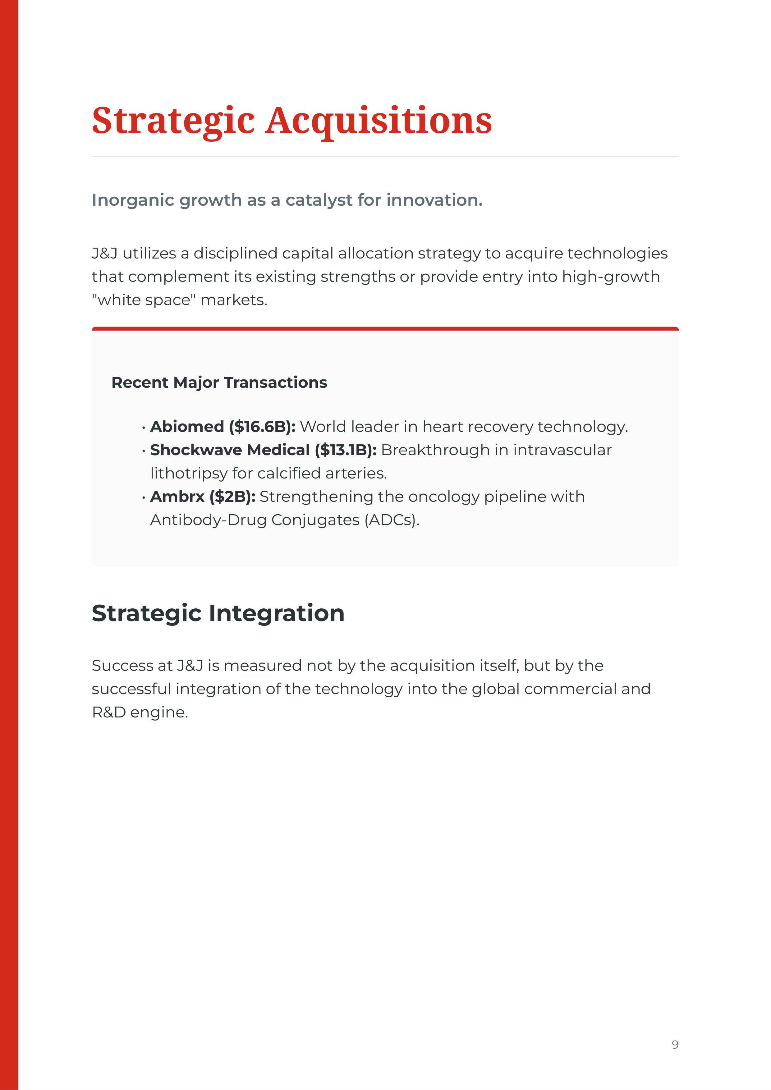 Johnson & Johnson Innovative Medicine & MedTech Portfolio — page 9